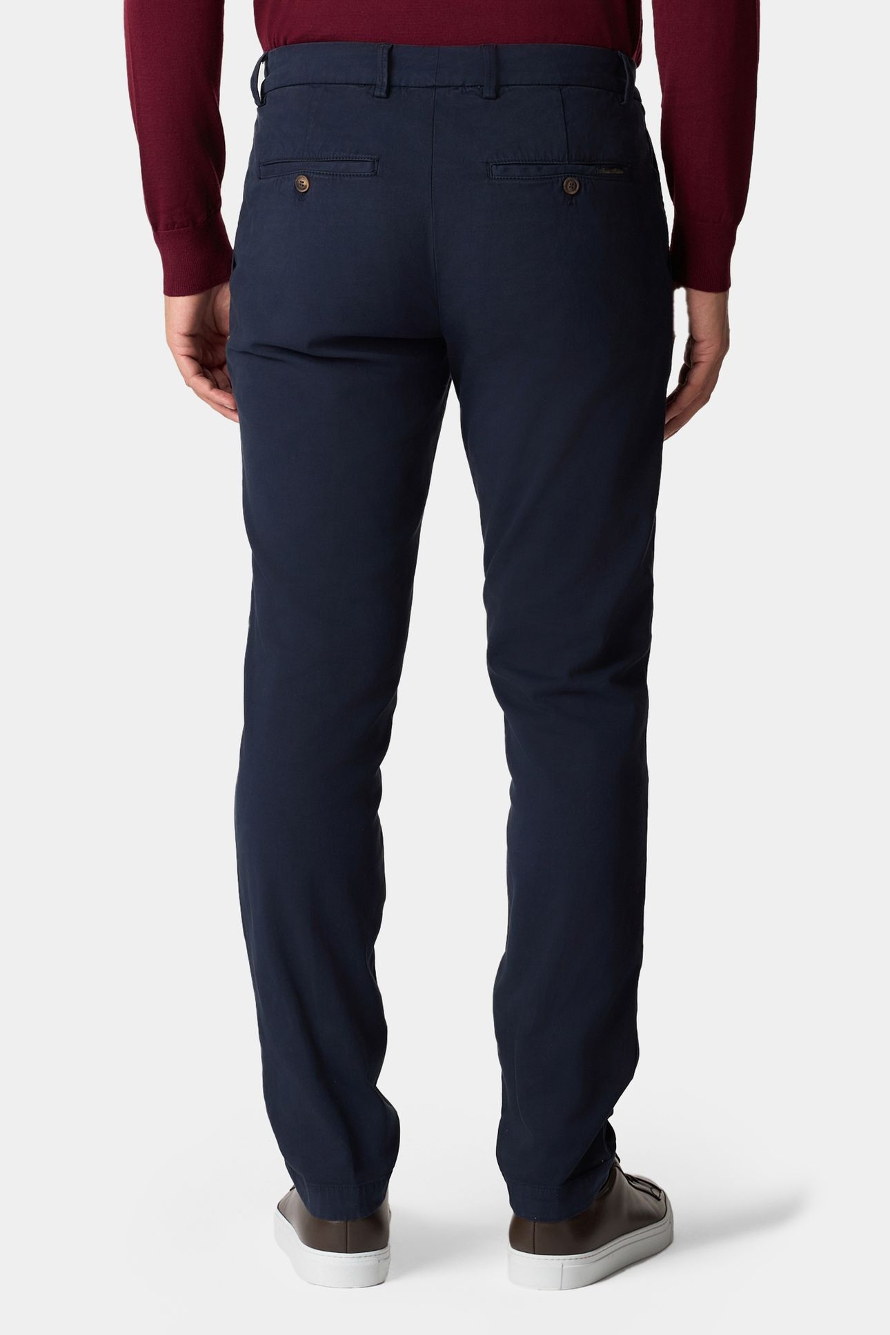 SLIM FIT WOVEN STRETCH COTTON CHINOS NAVY 3