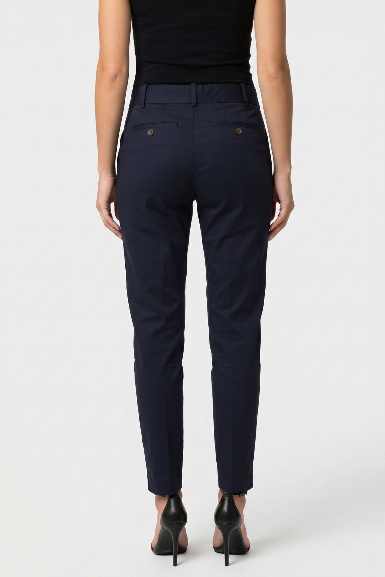 STRETCH COTTON CIGARETTE CHINO NAVY 2