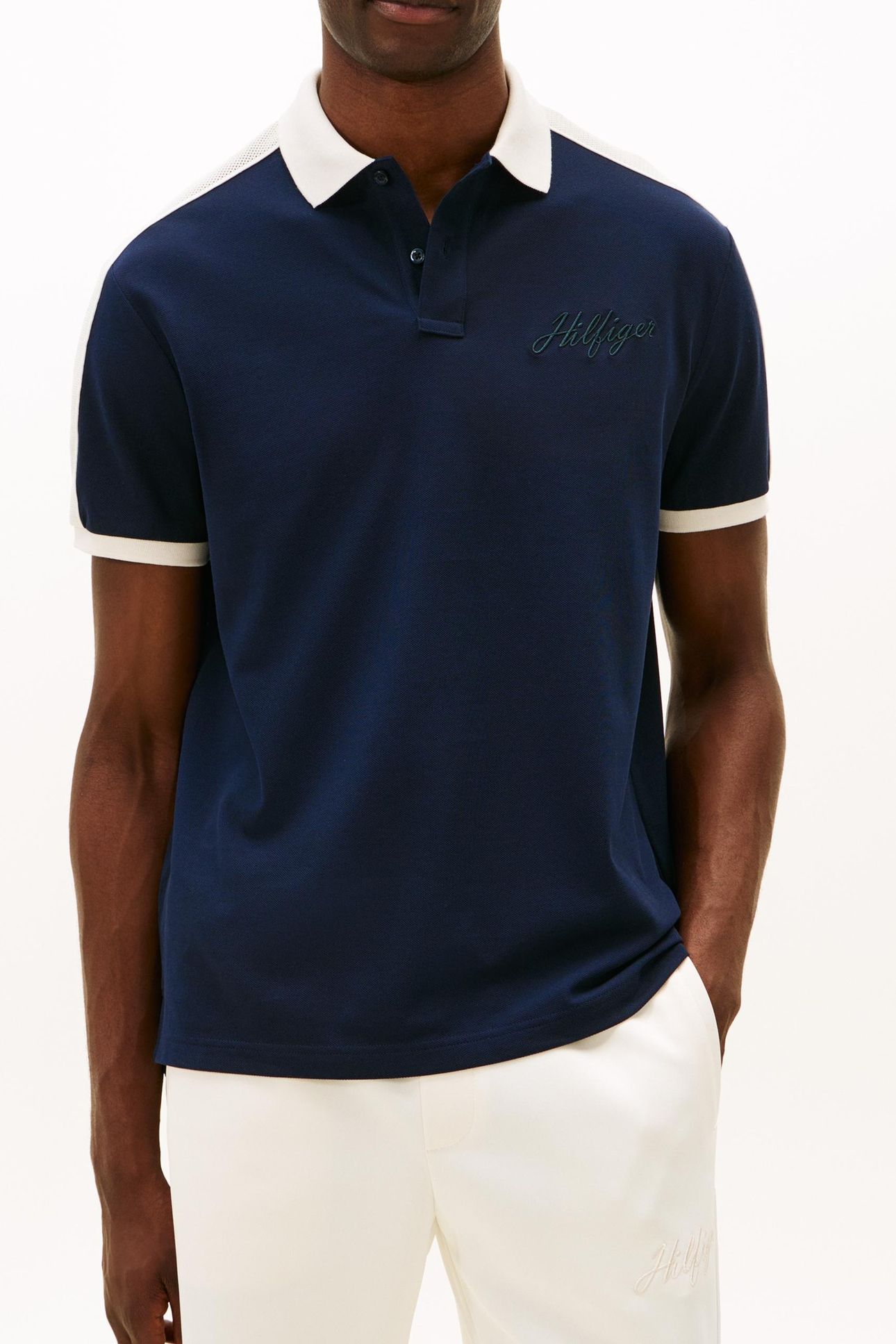 MESH DETAIL CLASSIC POLO DARK NIGHT NAVY 2