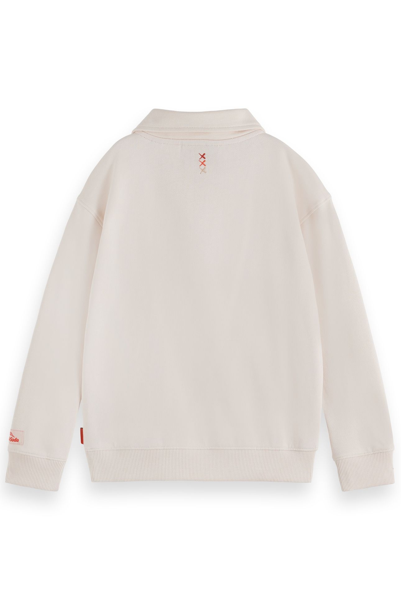BOY RELAXED-FIT POLO SWEATSHIRT WITH FRONT ARTWORK EGGNOG 2