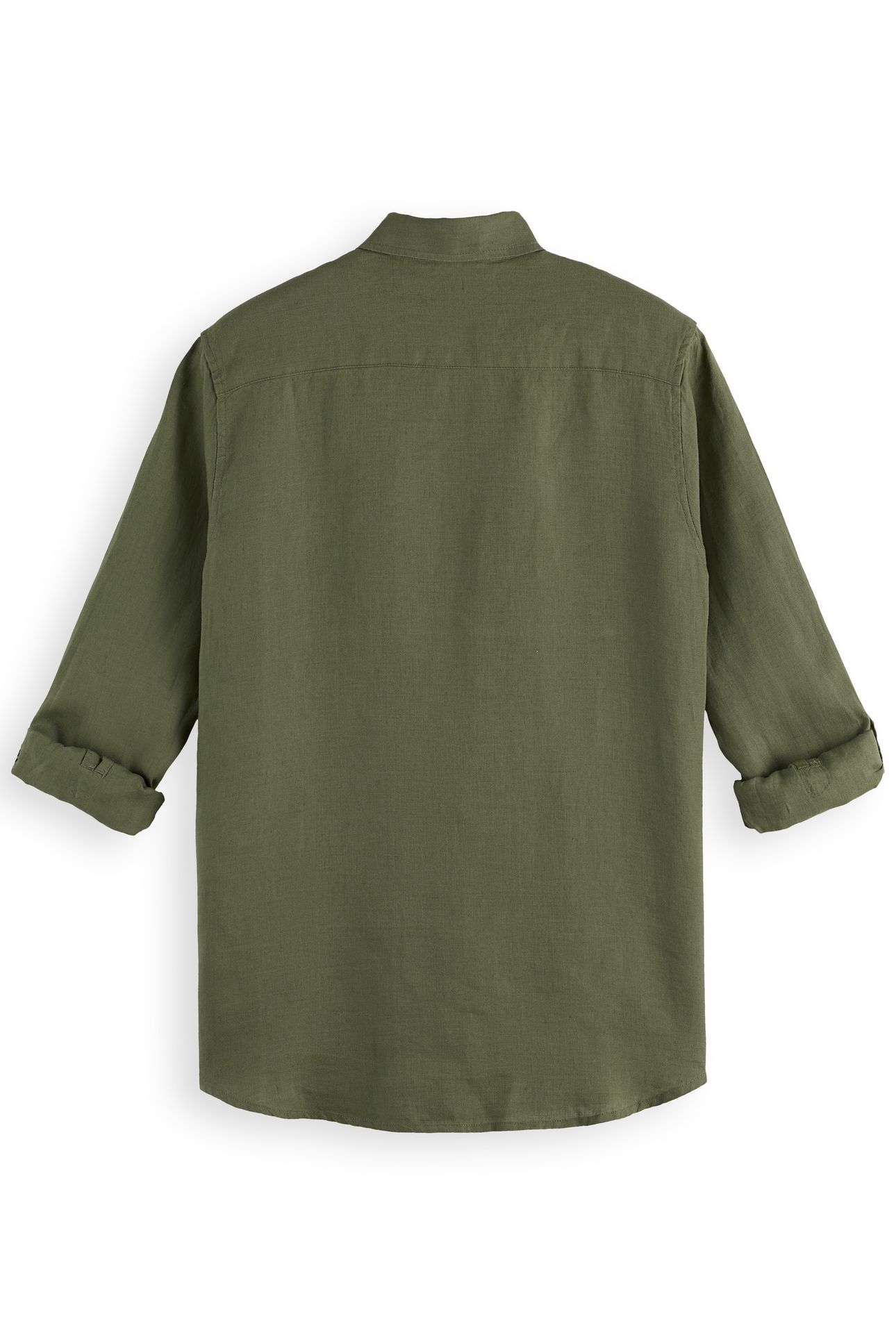 SEASONAL CORE - REGULAR FIT LINEN SHIRT ARMY 6