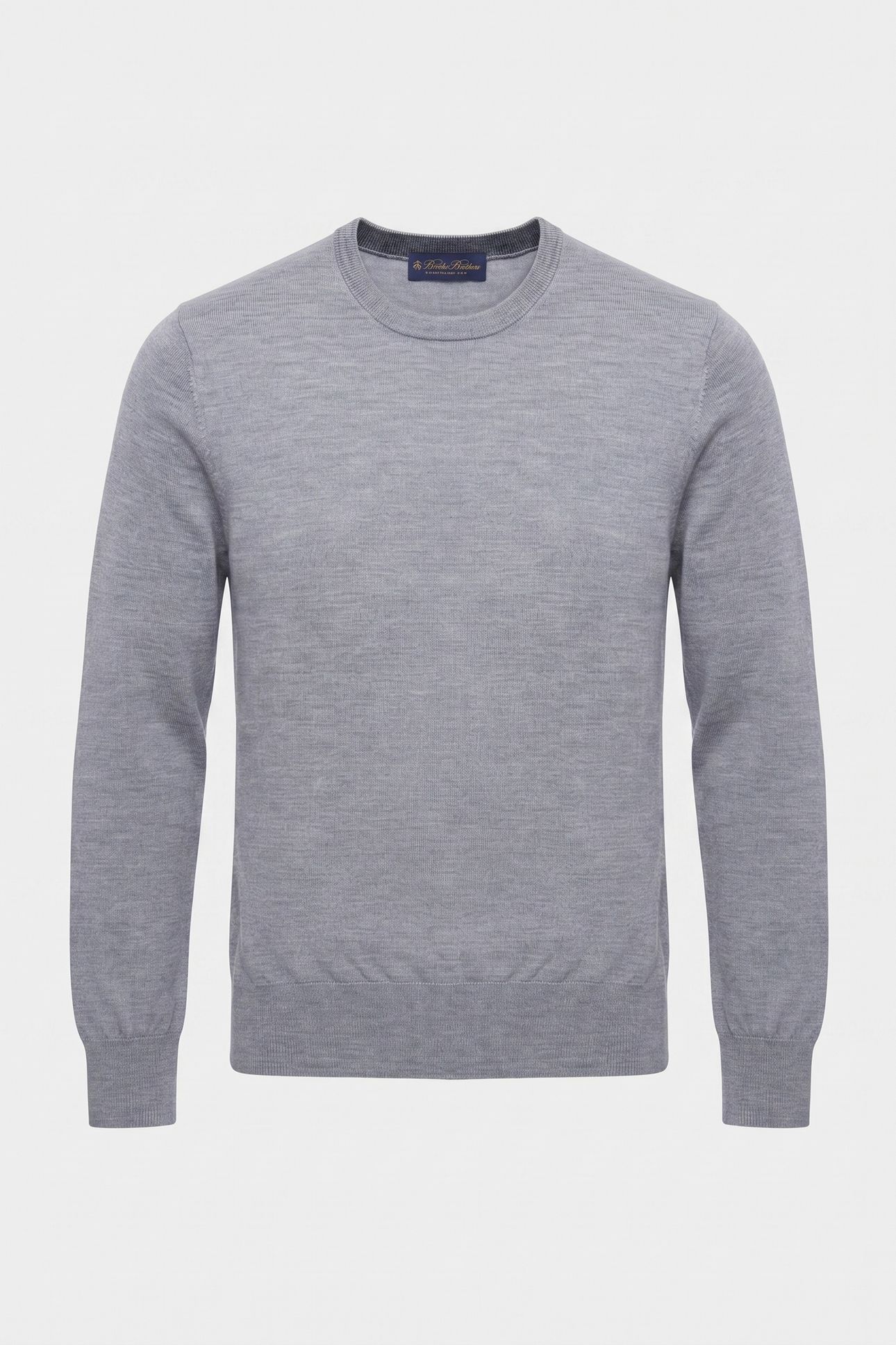 MERINO WOOL CREW-NECK SWEATER MID GREY 5