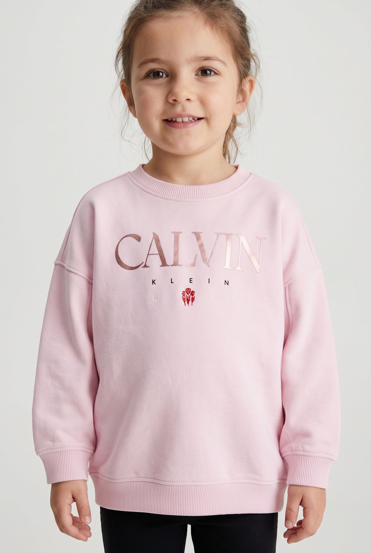 GIRLS MULTI COLOR SWEATER PEARLY PINK 3