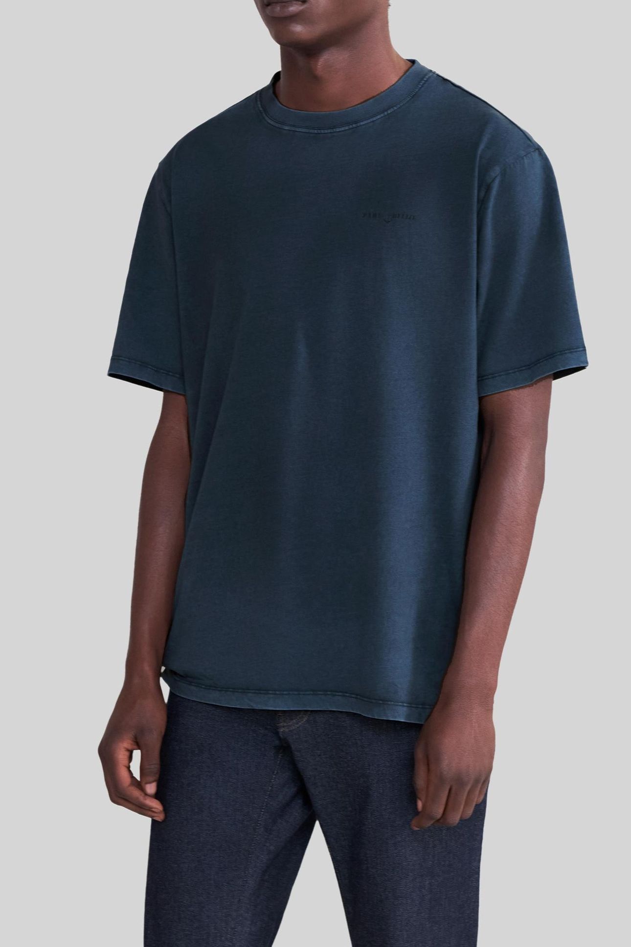 SLATE T-SHIRT WITH SLOGAN AND ANCHOR ON CHEST 3