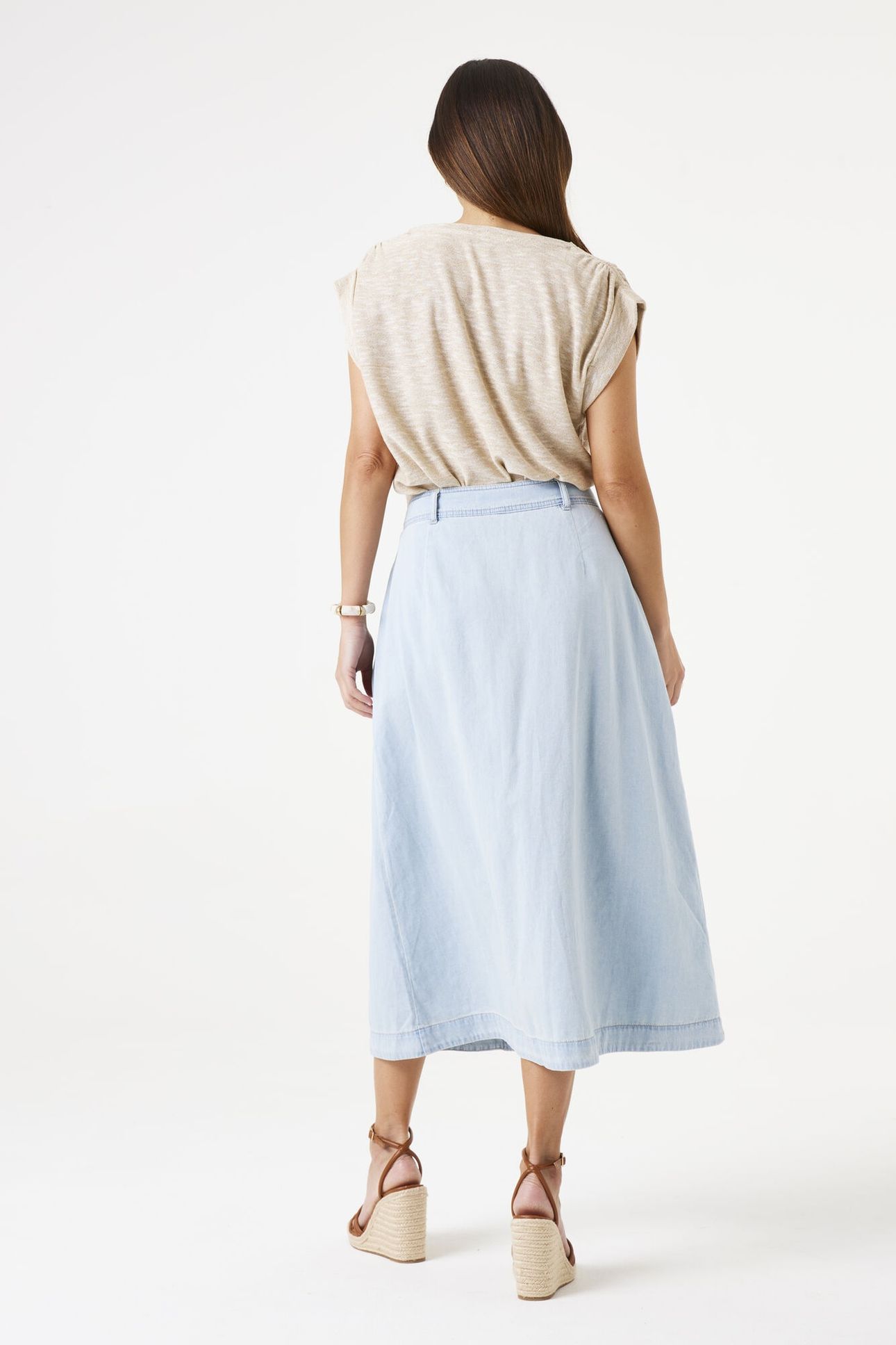 LADIES T-SHIRT SS BEIGE STONE 3