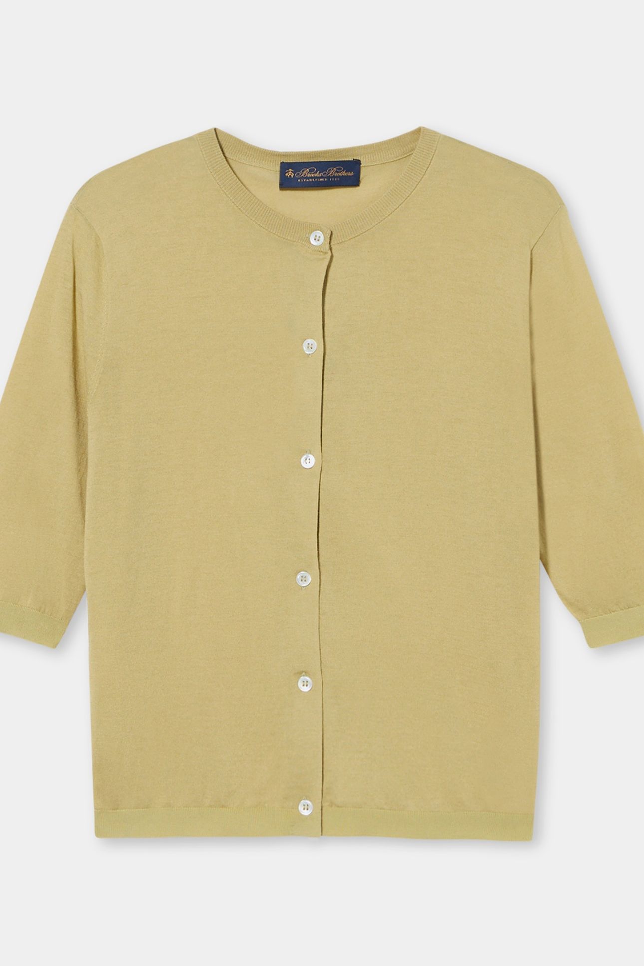 SILK CREWNECK CARDIGAN MINT 3
