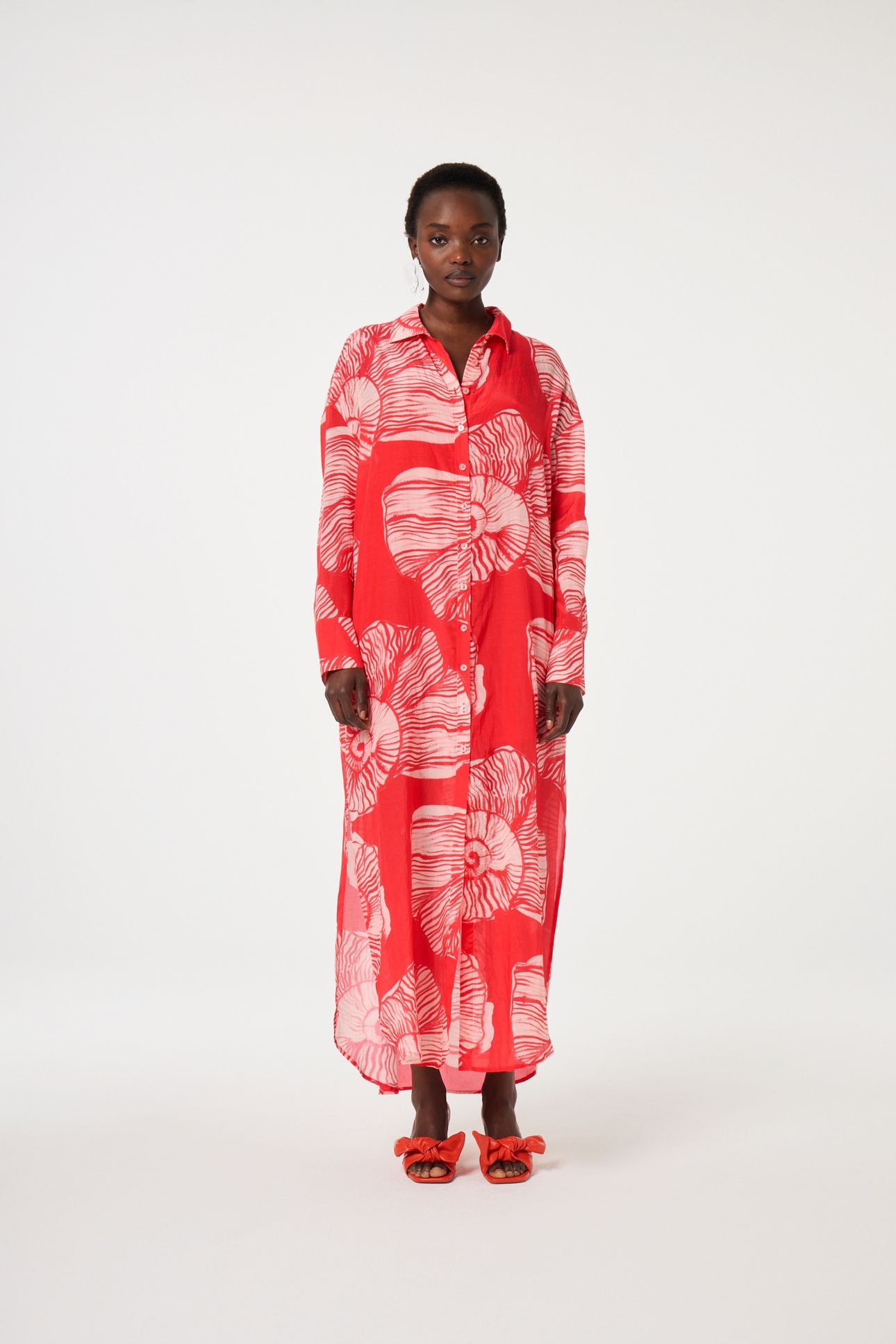 DENIS DRESS WARM WHITE/TROPICAL 2
