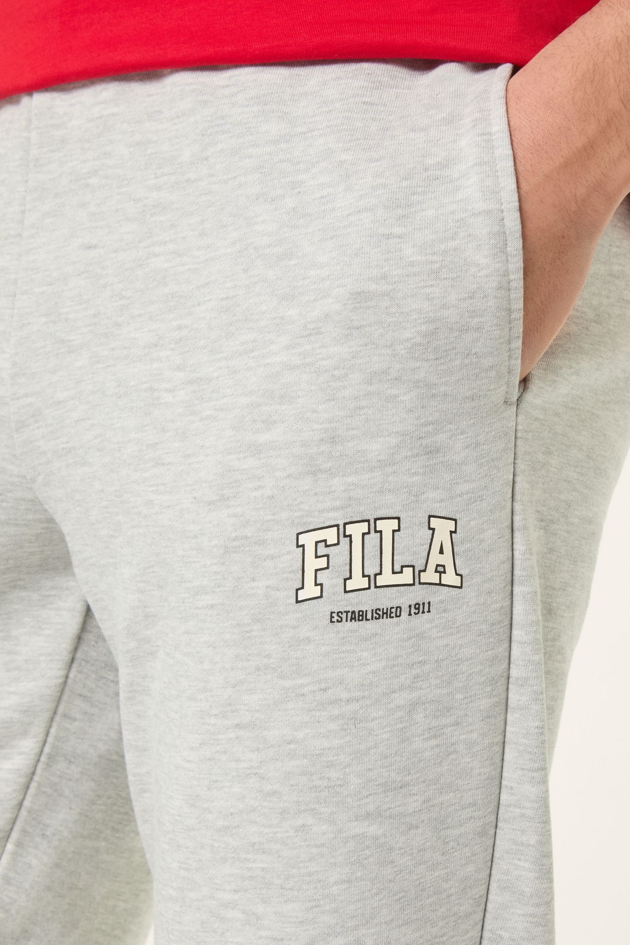 RIFREDI REGULAR GRAPHIC SWEATPANTS LIGHT GREY MELANGE 5