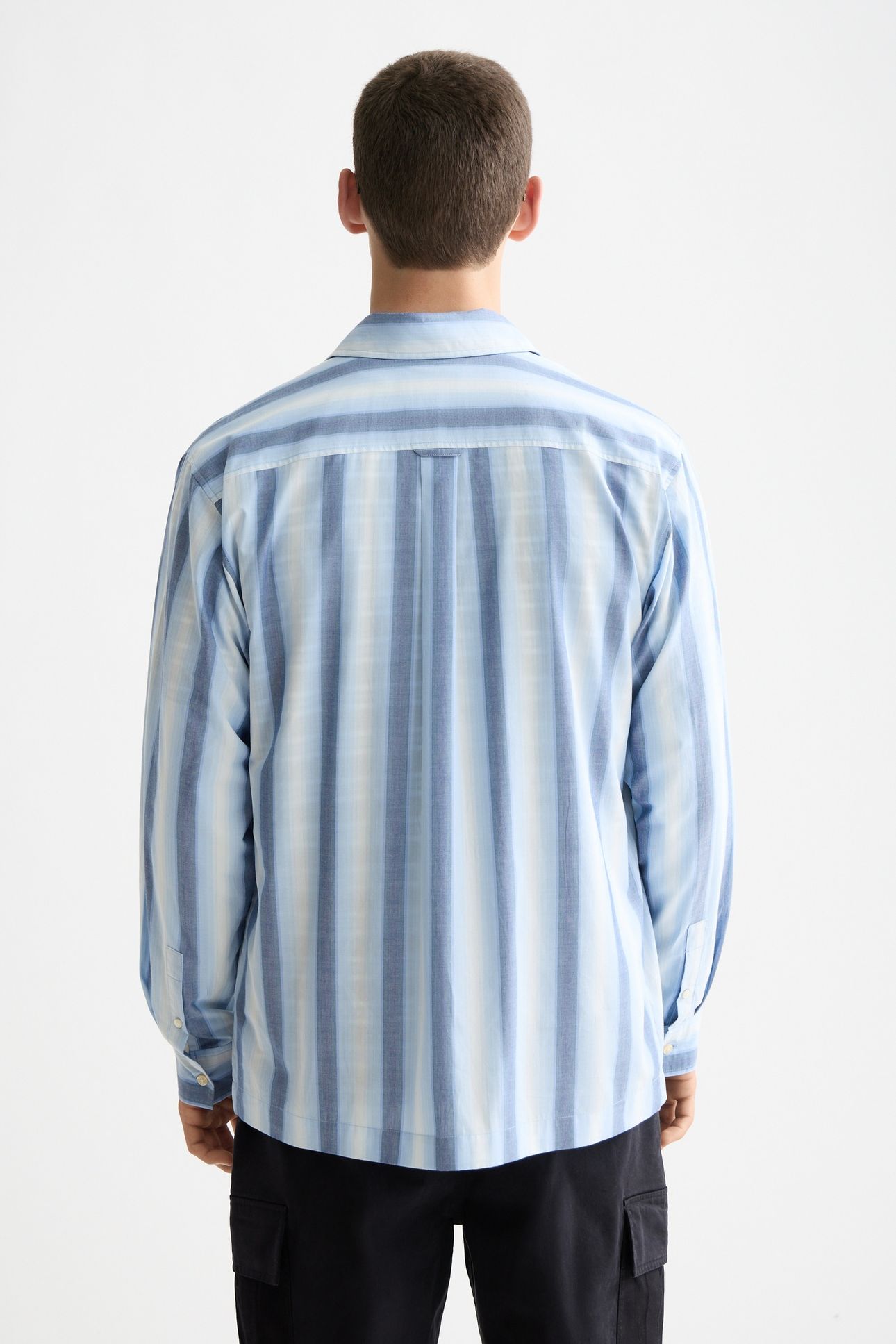 SHADOW-STRIPE RELAXED-FIT SHIRT PEACOAT SHADOW STRIPE 2