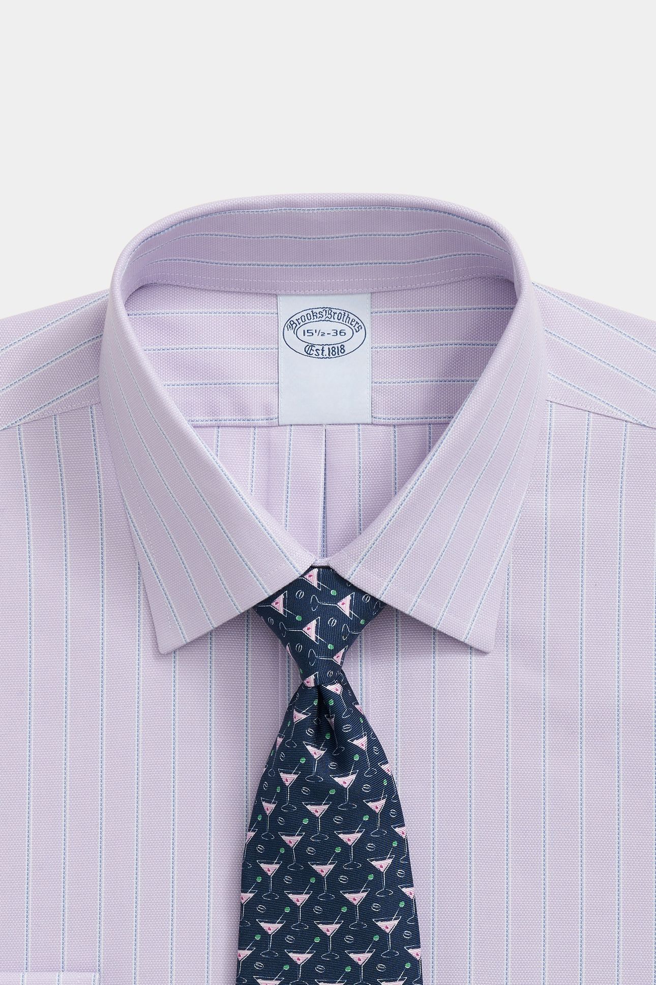 SLIM FIT NON-IRON OXFORD SHIRT WITH AINSLEY COLLAR LIGHT PUR 2