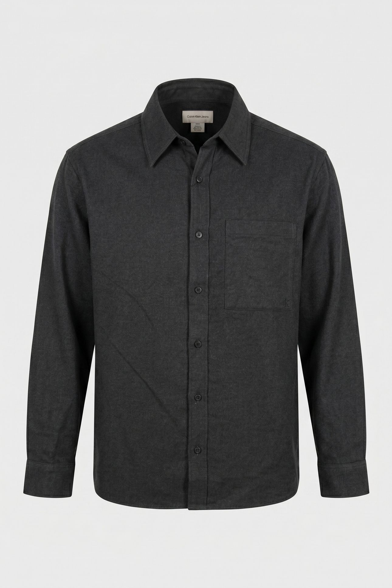 LS MELANGE FLANNEL SHIRT BLACK 3