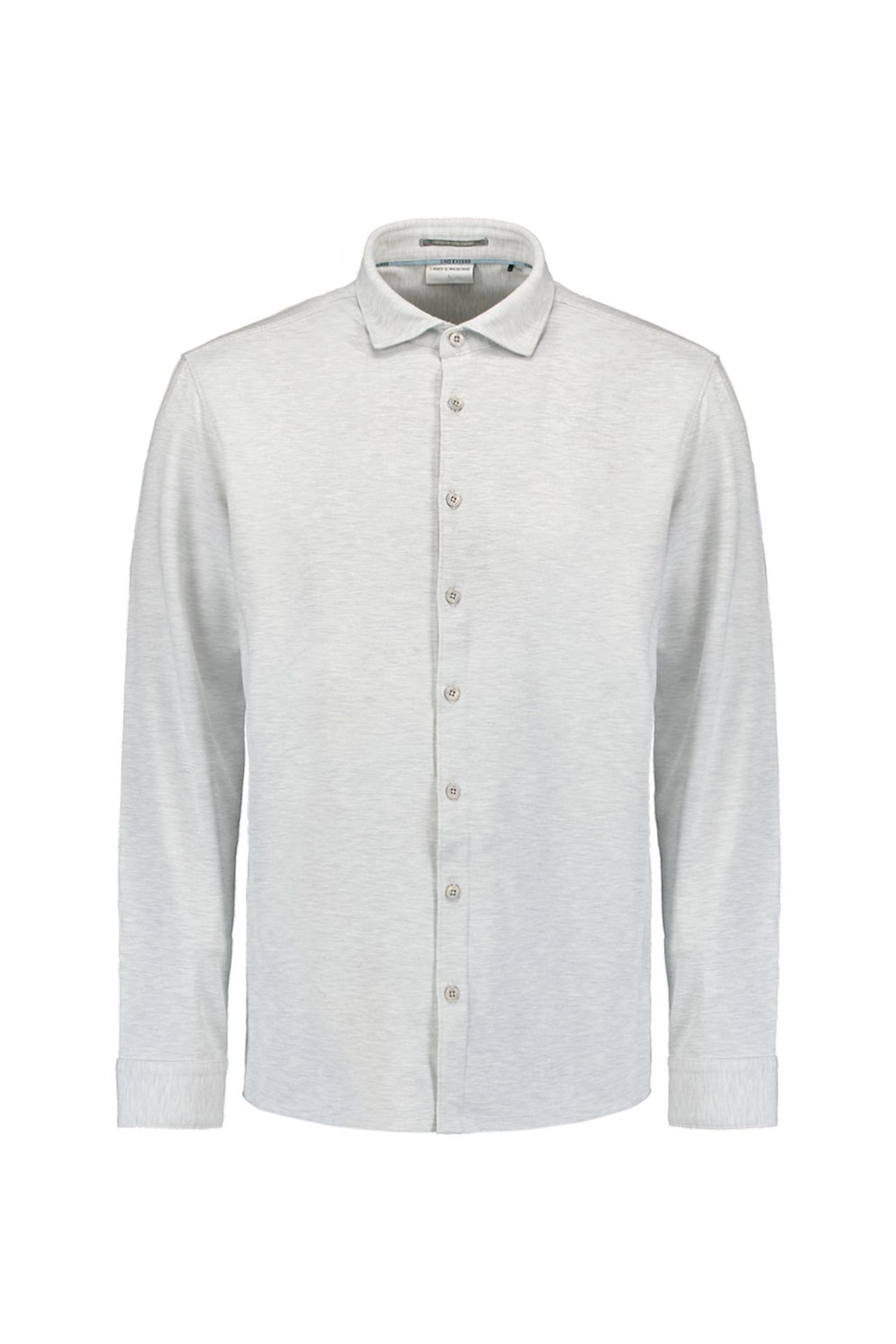 SHIRT JERSEY MELANGE STRETCH CHALK 5
