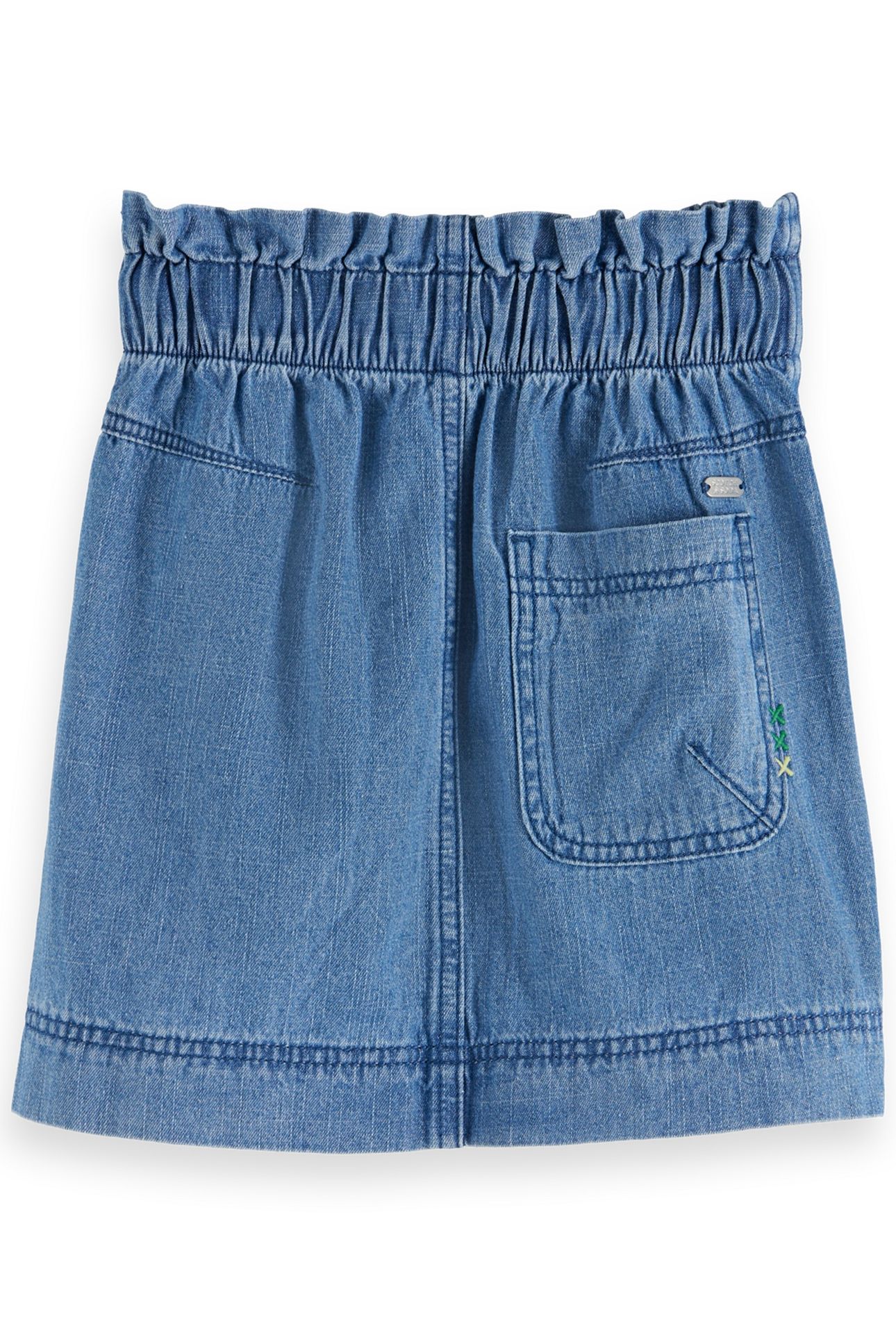 GIRL SPORTY LIGHTWEIGHT DENIM SKIRT - WASHED INDIGO WASHED I 2
