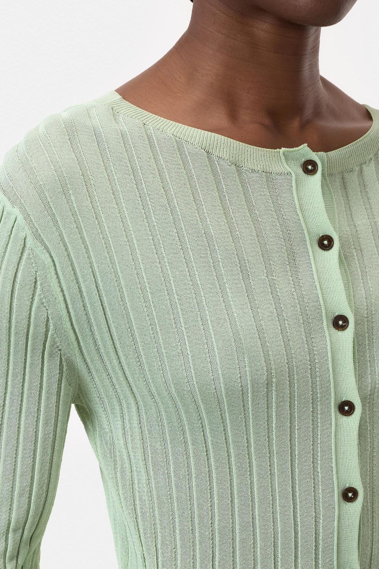 CARDIGAN LONG SLEEVE BUD GREEN 5