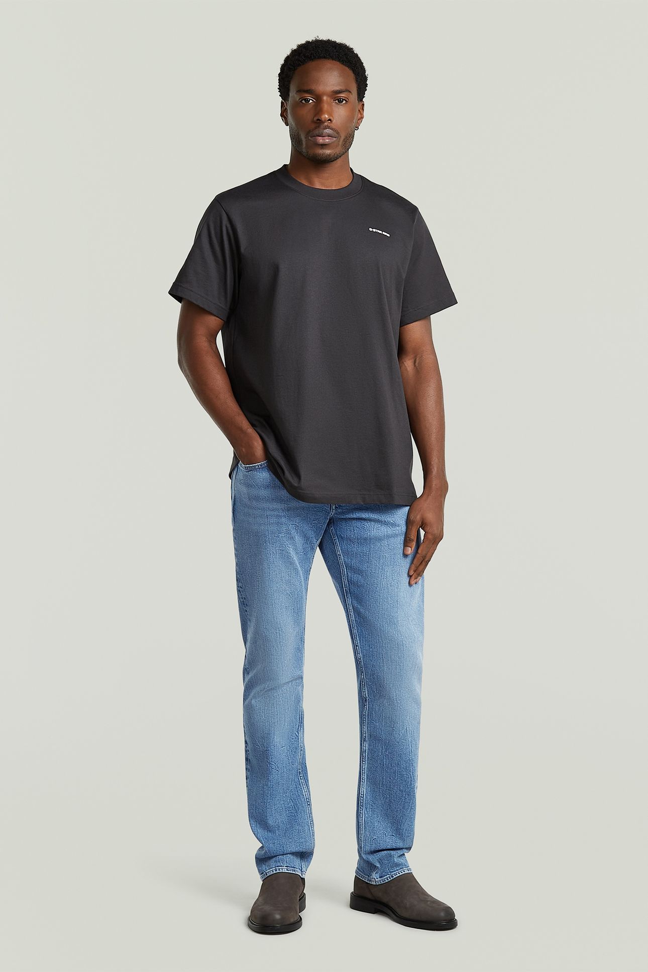 CHEST LOGO LOOSE R T DARK GREY 3