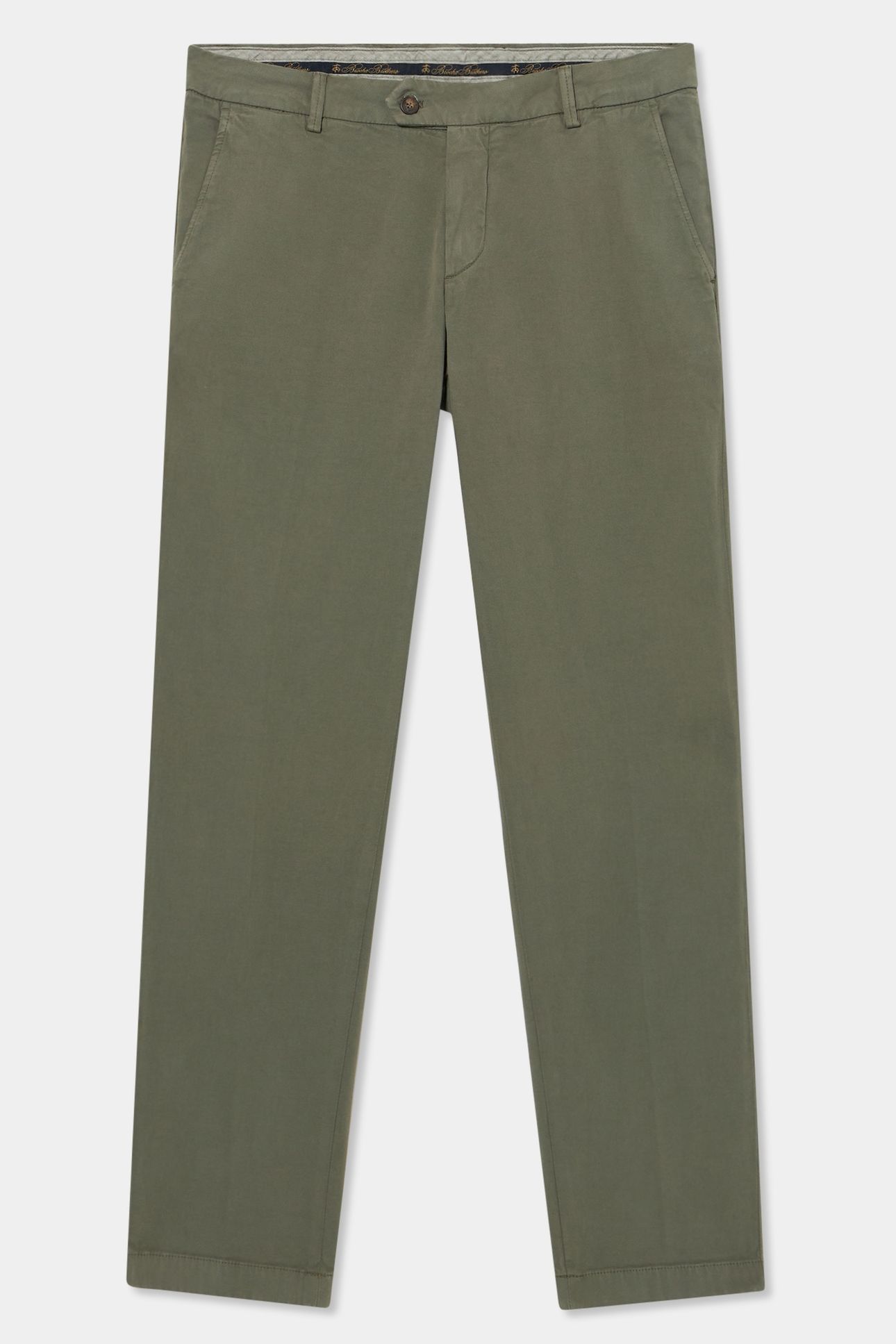 SLIM FIT WOVEN STRETCH COTTON CHINOS MILITARY 4