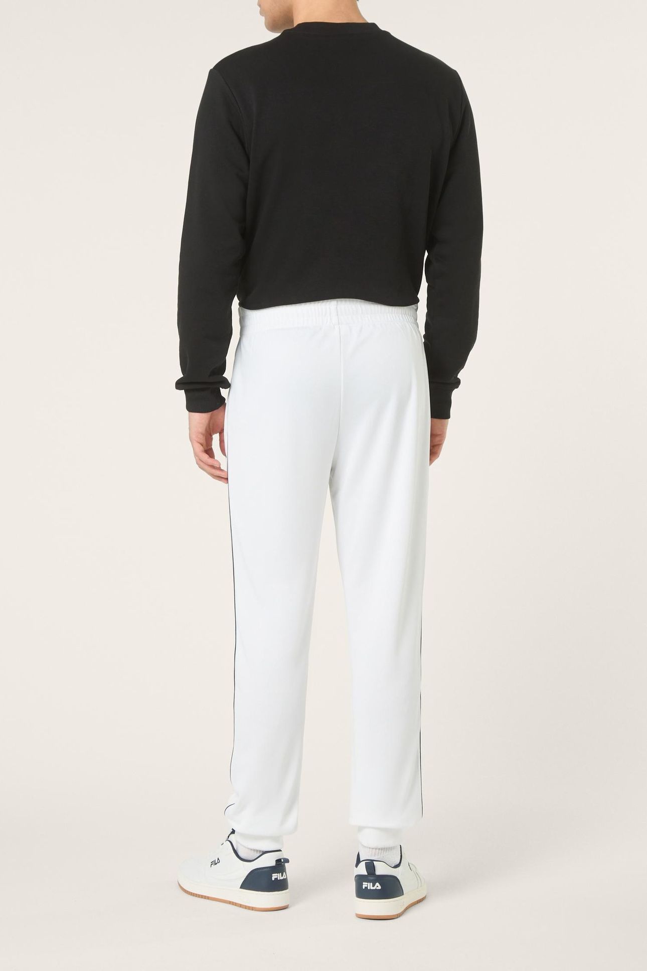 SAGANO REGULAR TRACK PANTS BRIGHT WHITE-BLACK IRIS 3