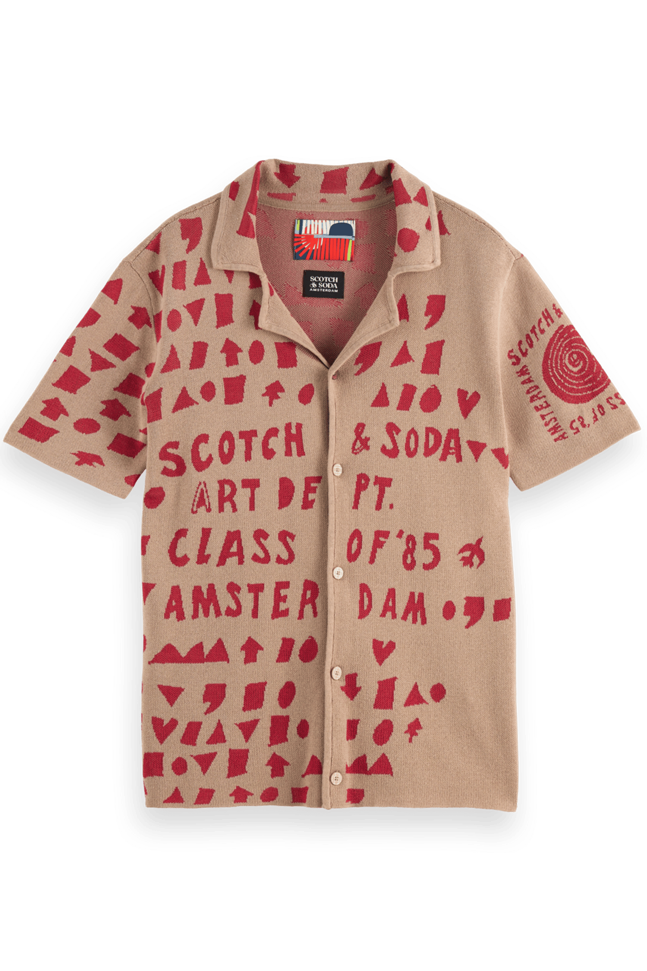 JACQUARD KNITTED SHIRT PLAZA TAUPE 1