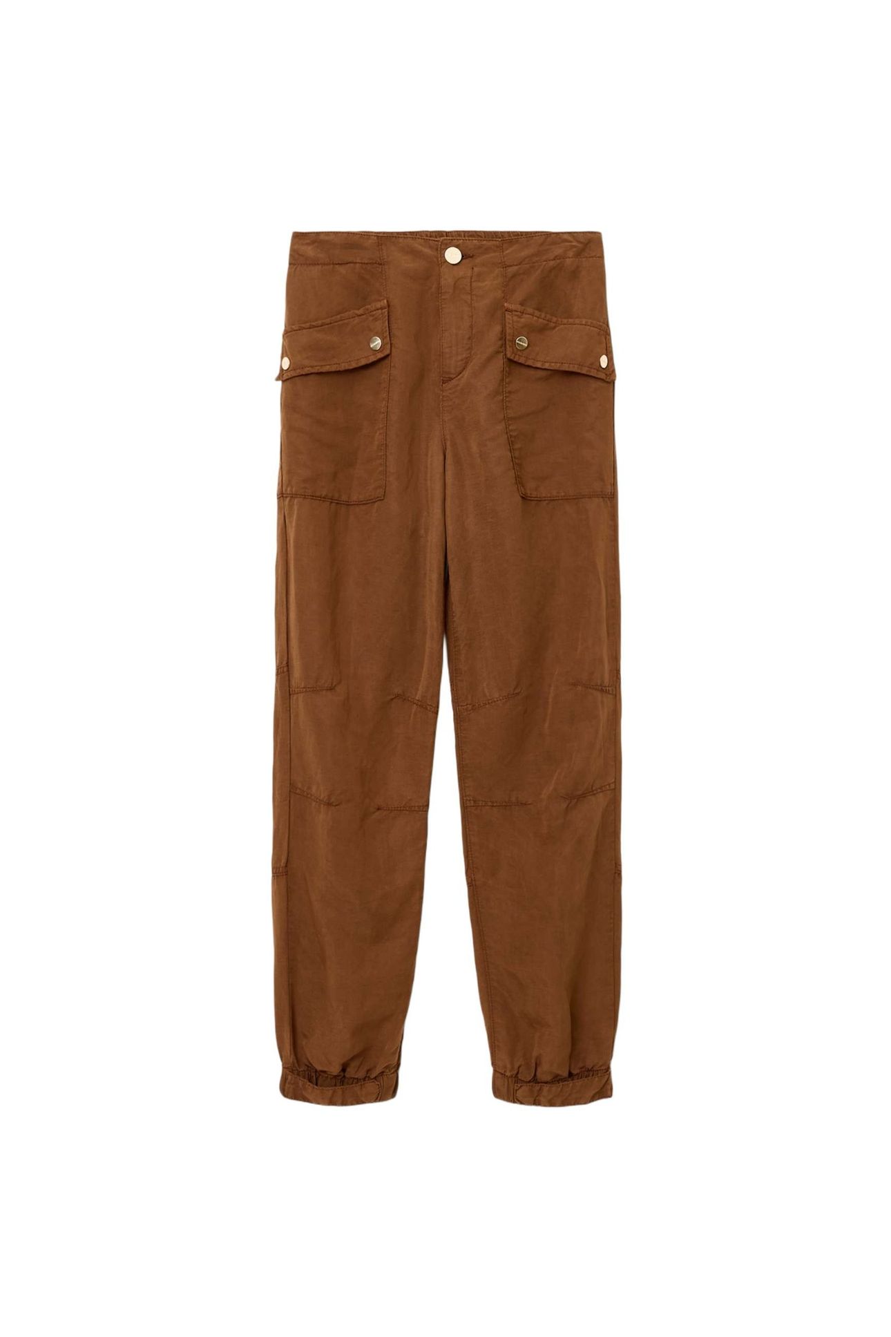 VAL TENCEL TROUSER COGNAC BROWN 5