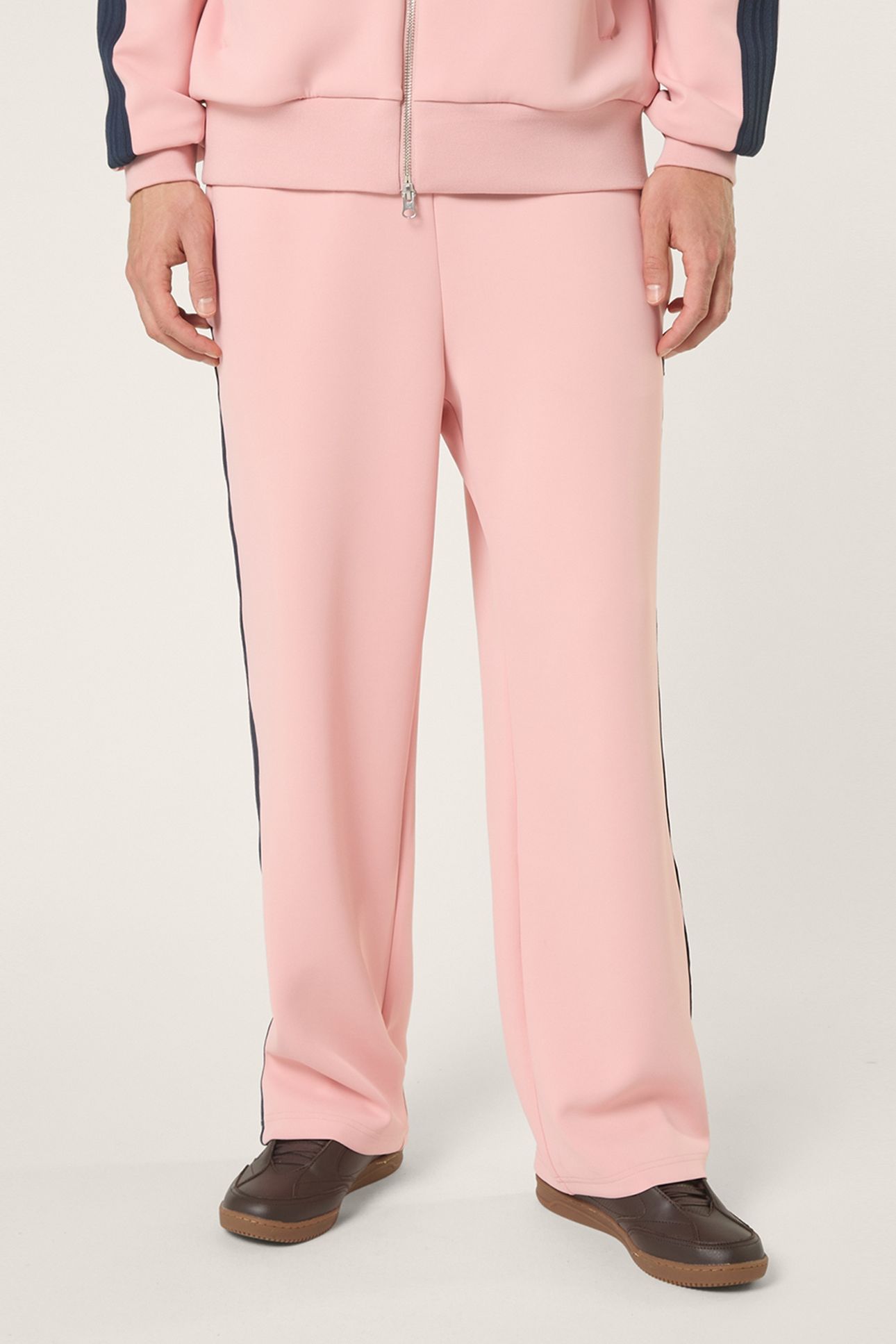 VAIANO RELAXED TAPED TRACK PANTS MELLOW ROSE 1