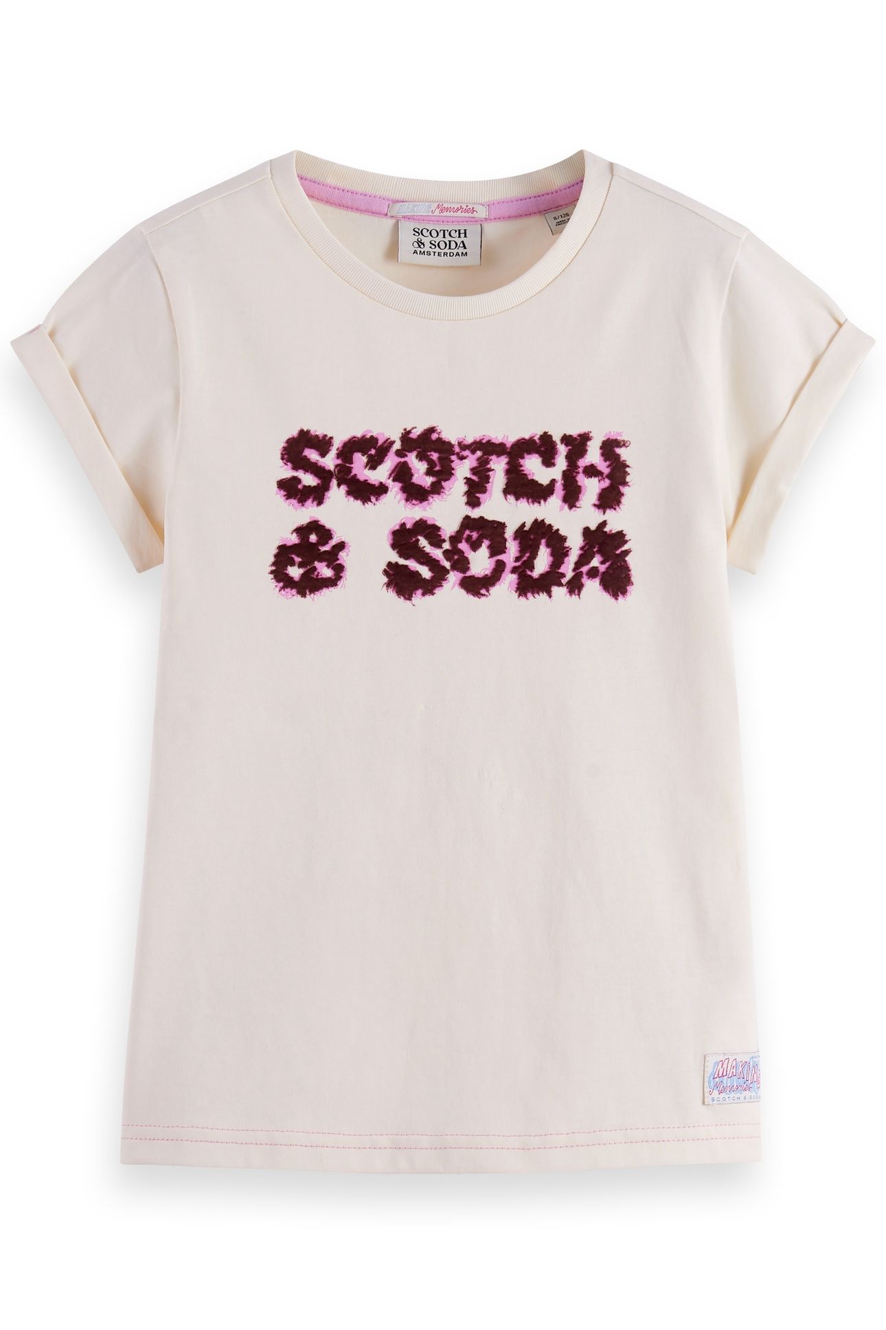 GIRL REGULAR-FIT T-SHIRT WITH FRONT ARTWORK EGGNOG 1