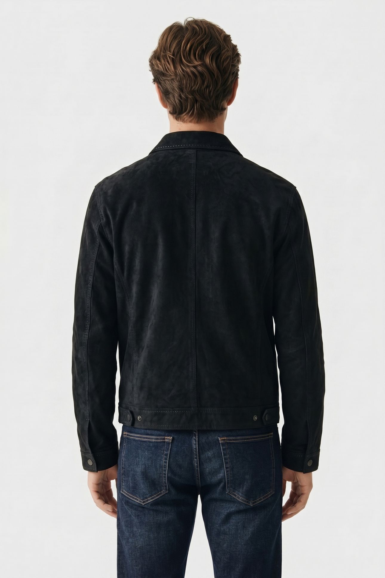 DUNDY JACKET - ZIP CLOSURE VELVET JACKET CHARCOAL 2