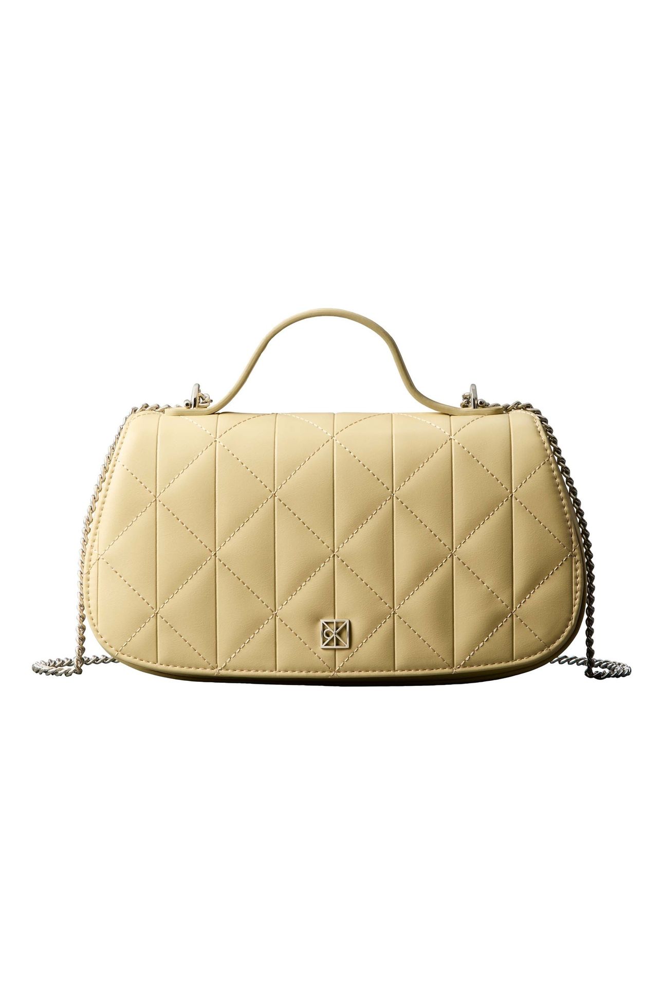 QUILTED TOP HANDLE BAG PARSNIP 2