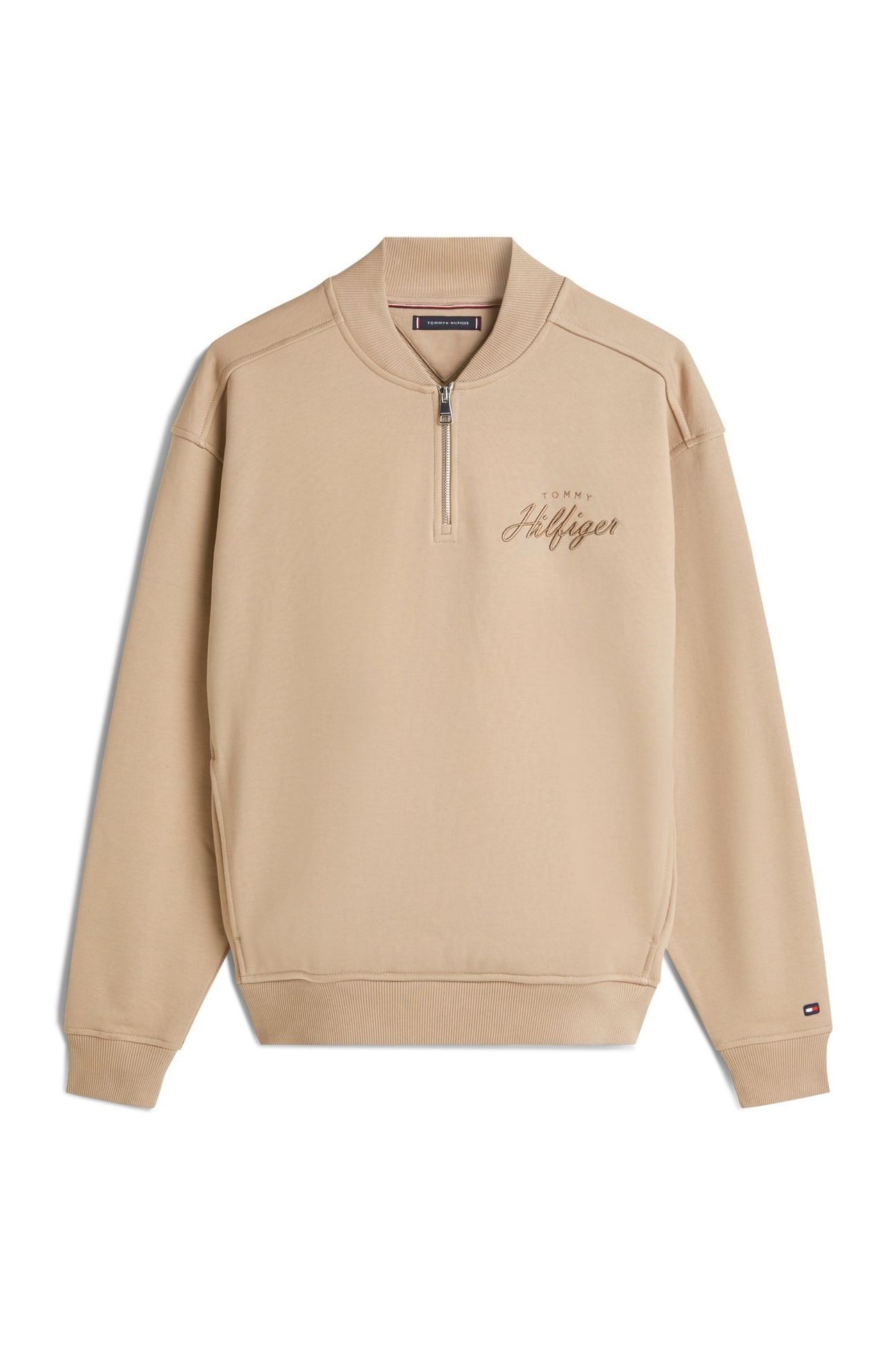 MODERN AGRAPHIC HALF ZIP COASTAL TAUPE 4