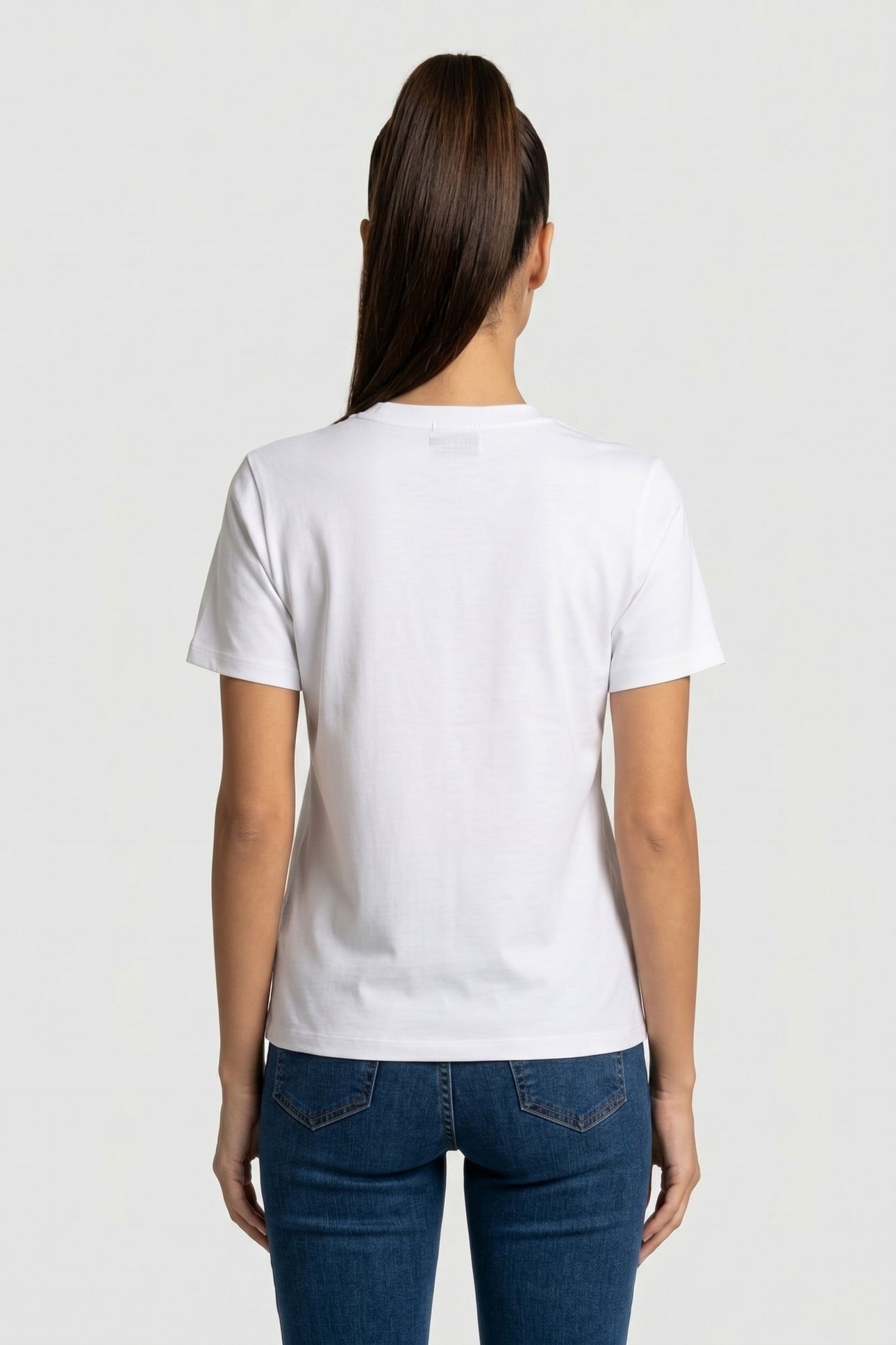 SLIM FIT T-SHIRT "BOW" ORGANIC WHITE 3