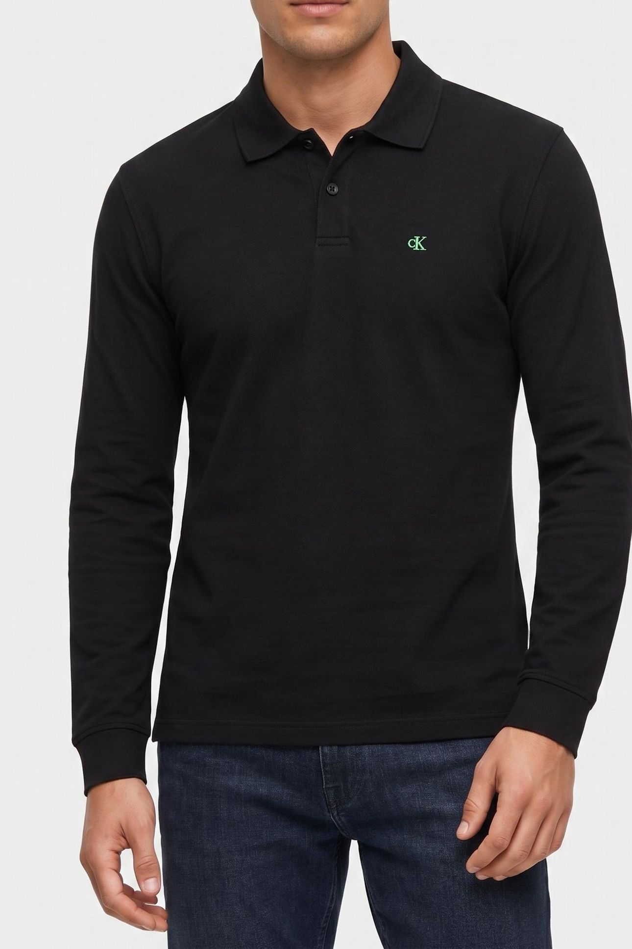 LS CASUAL PIQUE POLO BLACK 1