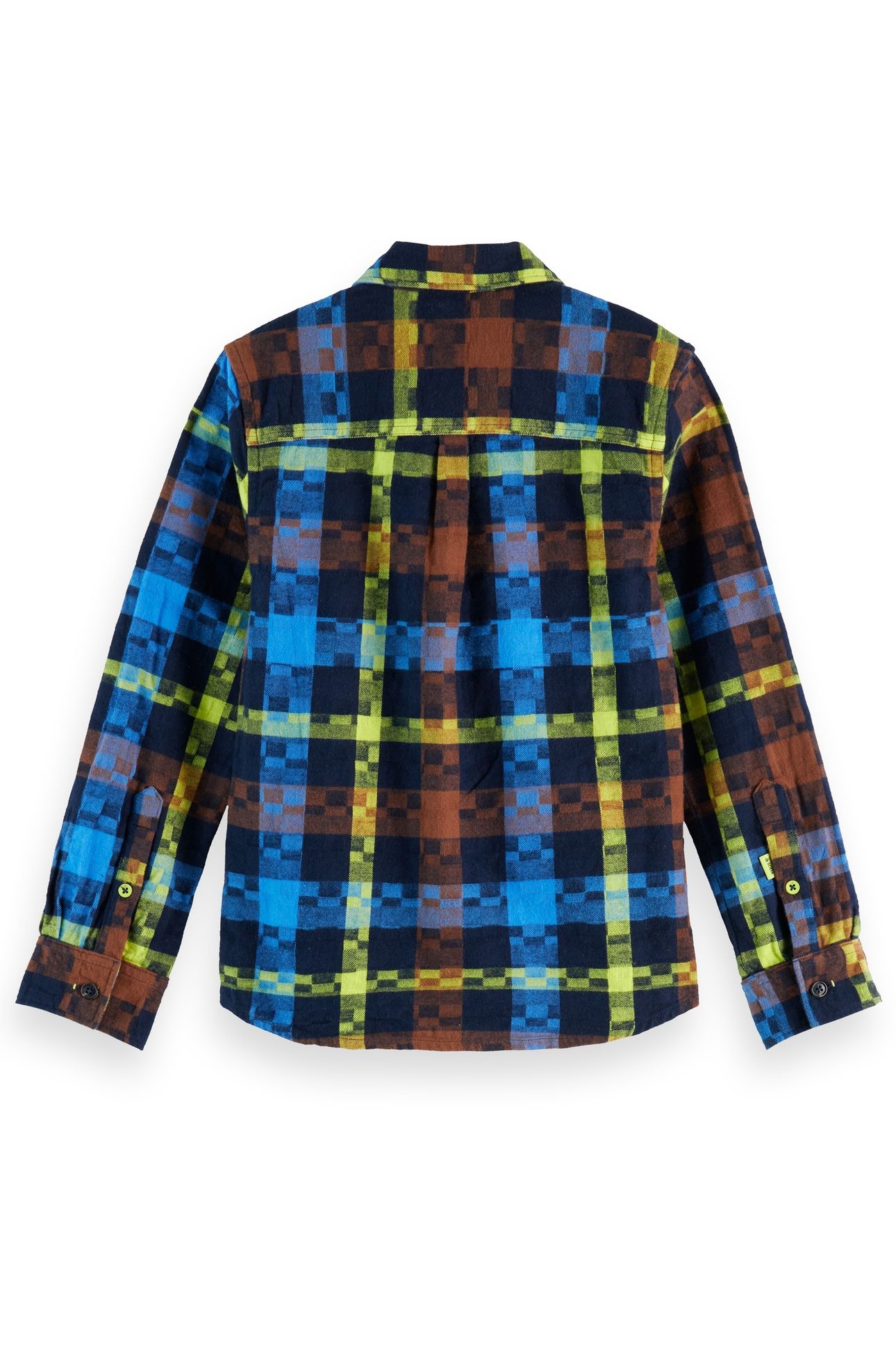 BOY FLANNEL CHECKED SHIRT CAMPANULA/ SKY CAPTAIN/ LIMEAID CH 2