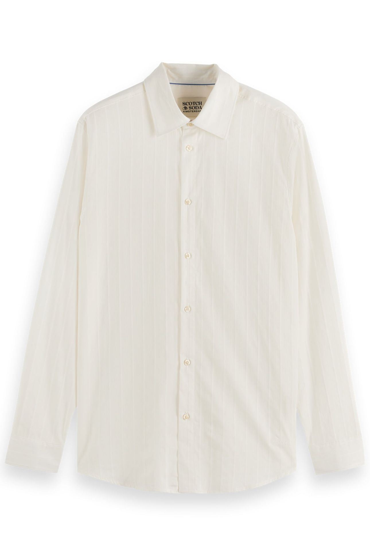 REGULAR FIT DOBBY SHIRT SWAN 1