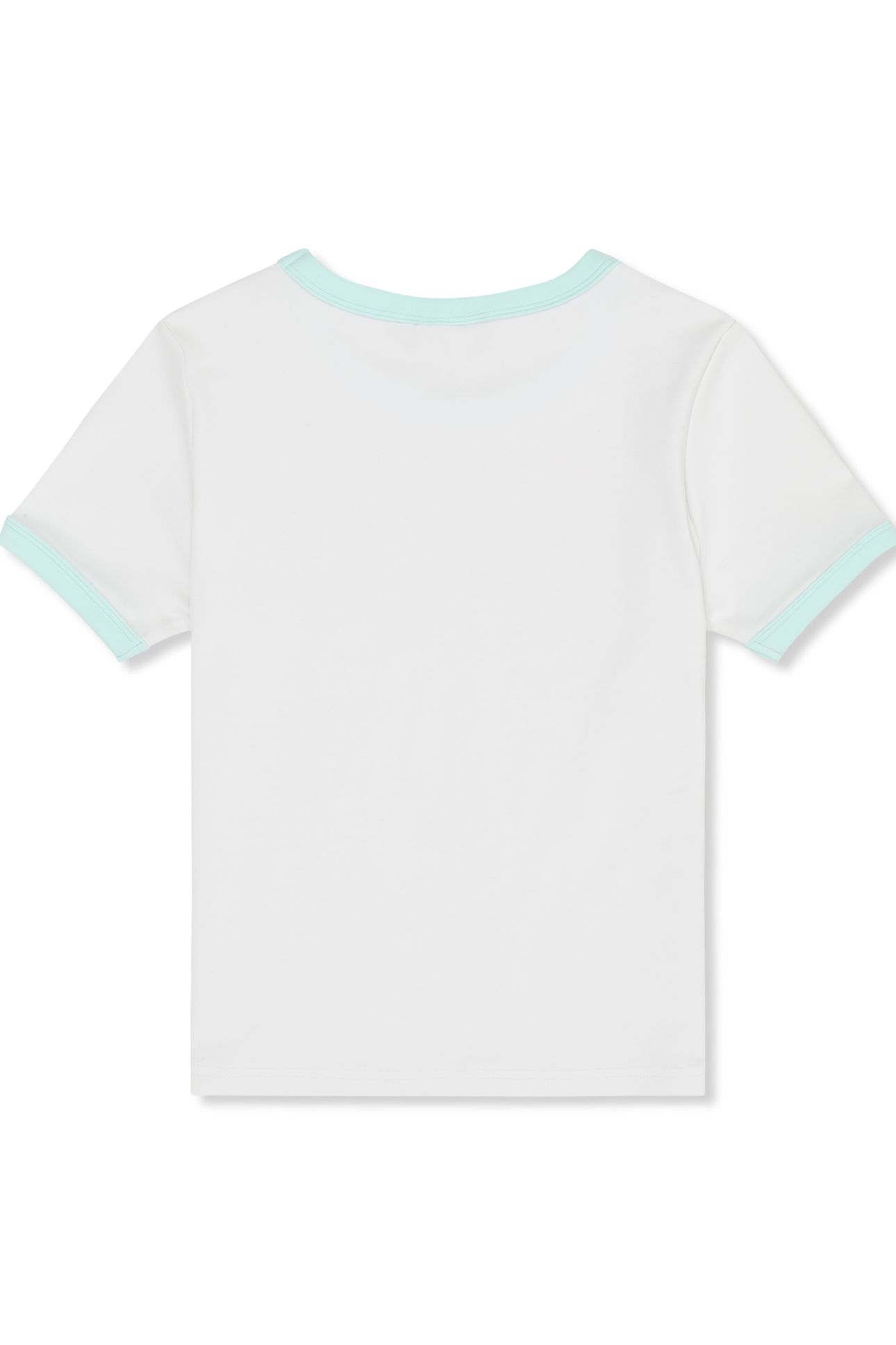 CERCINA SLIM LOGO RINGER BABY TEE BRIGHT WHITE-SOOTHING SEA 5