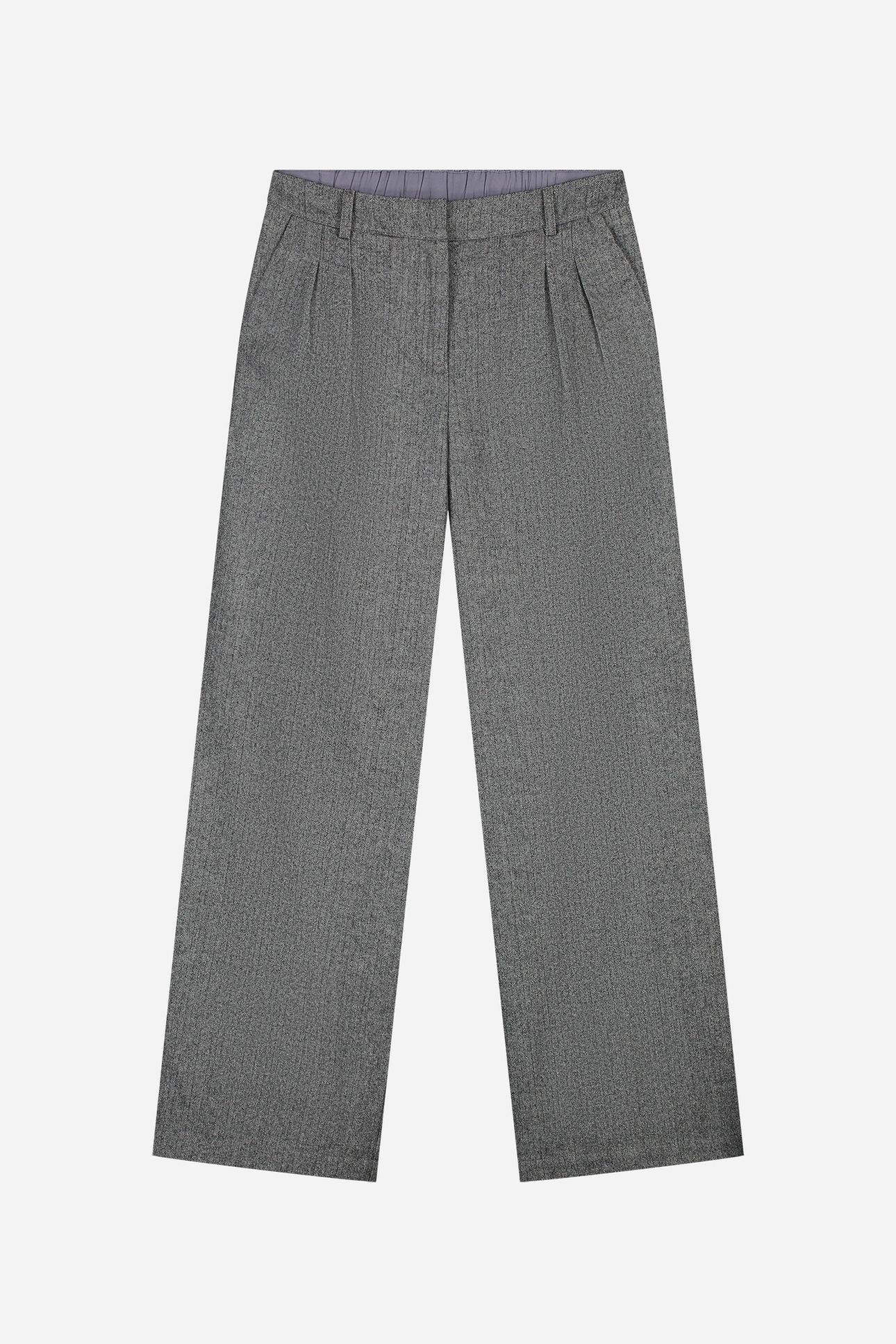 NOUS SOMMES LABELS – JOSIE HERRINGBONE PANTS GREY 3