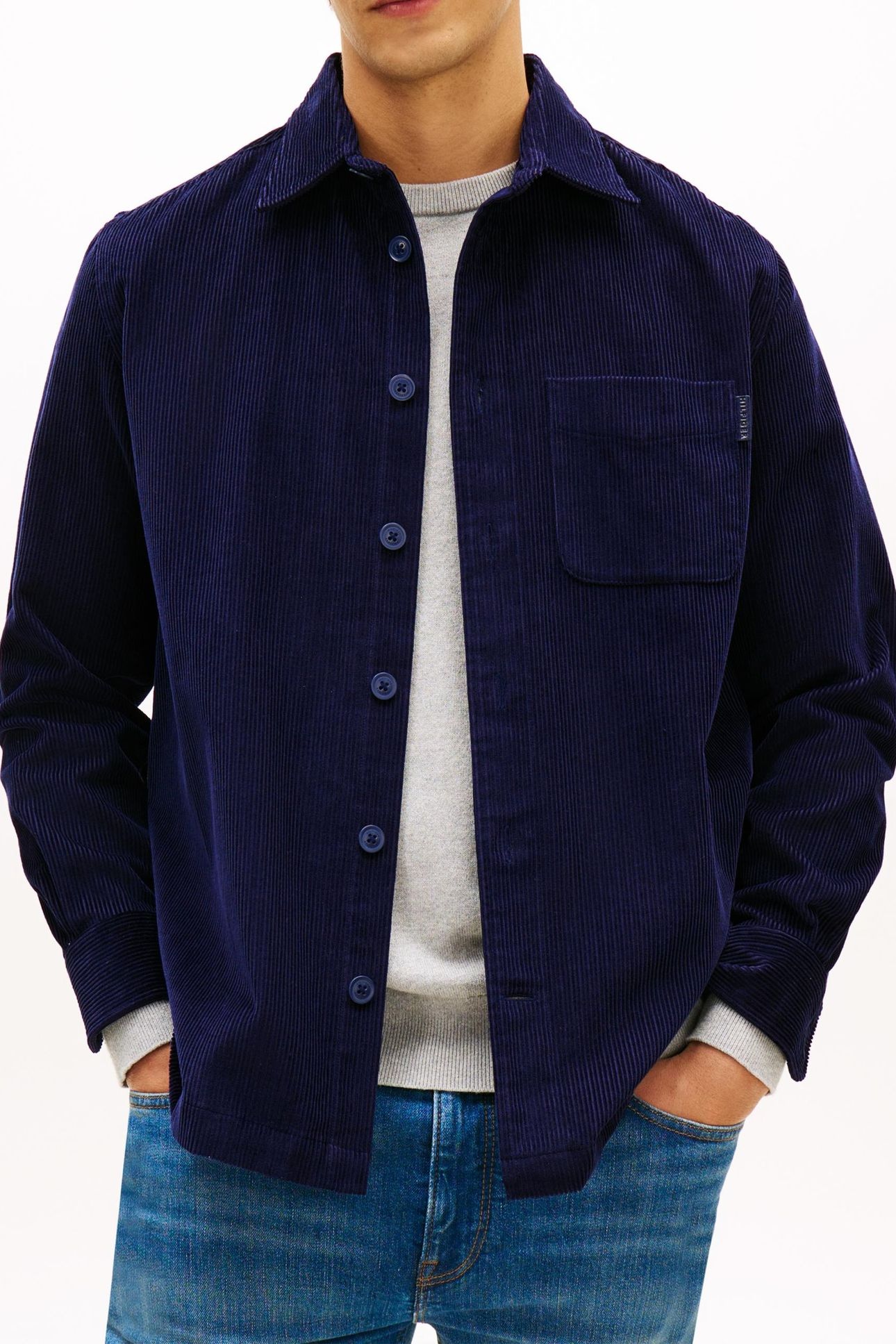 CORDUROY RELAXED OVERSHIRT IMPERIAL NAVY 2