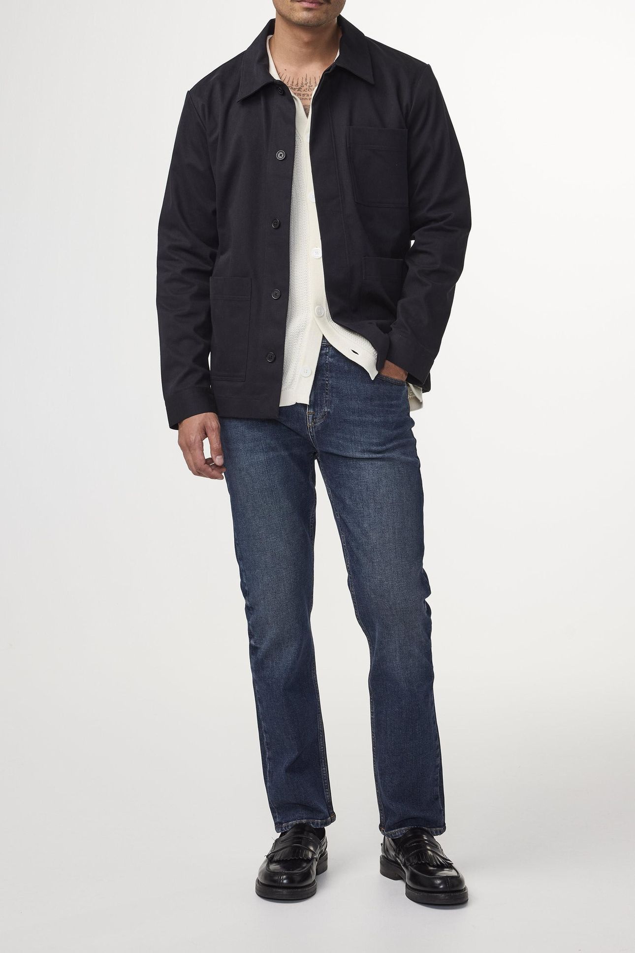 NN07 JOHNNY 1839 MEN'S STRAIGHT FIT LONG JEANS BLUE DENIM 1
