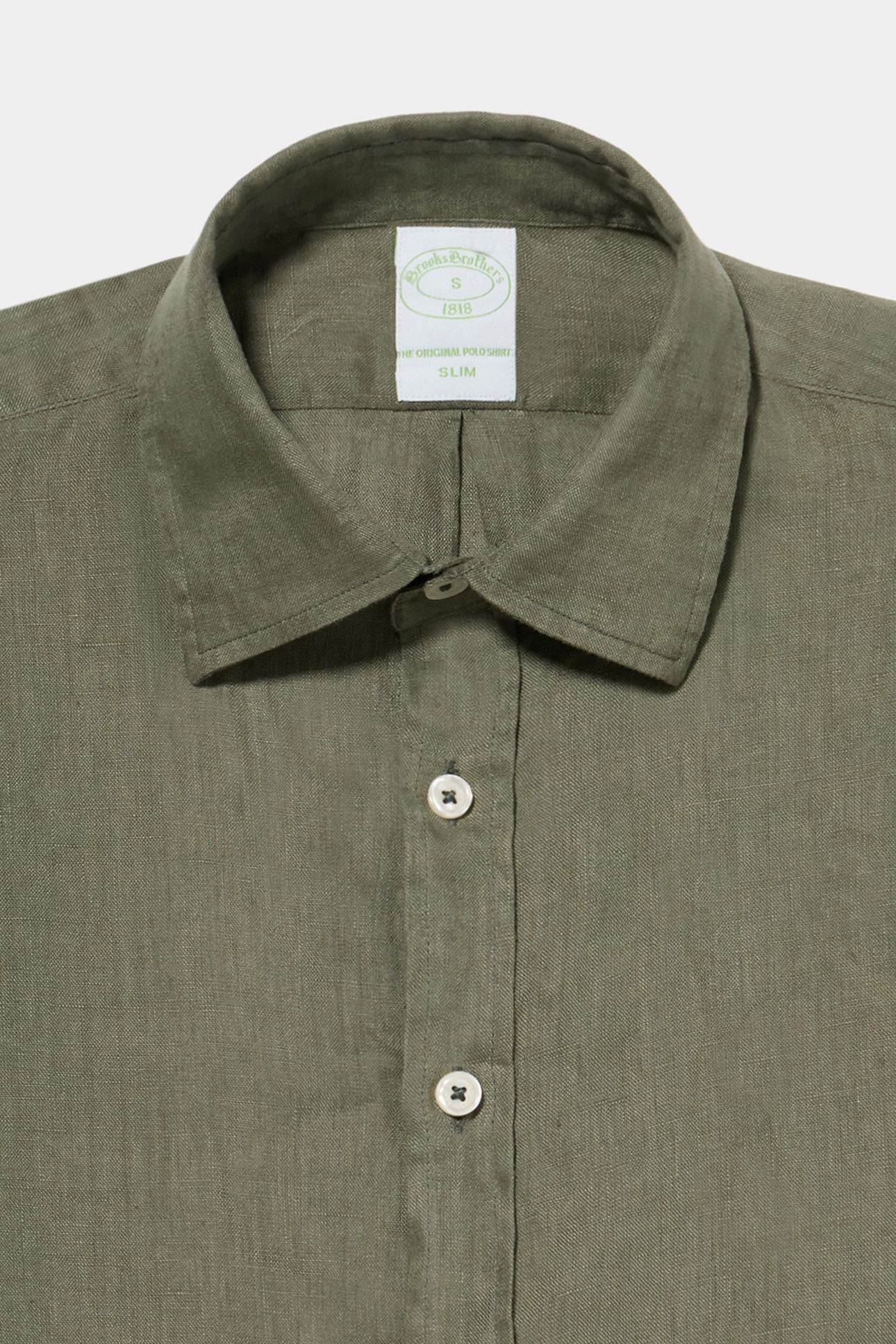 CLASSIC COLLAR SHIRT LINEN BROWN 4