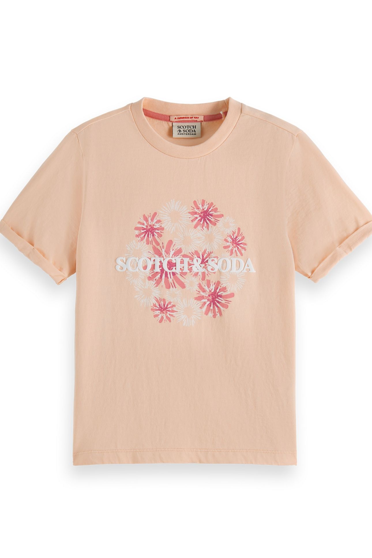 GIRL RELAXED-FIT GARMENT-DYED T-SHIRT WITH FRONT ARTWORK POW 1