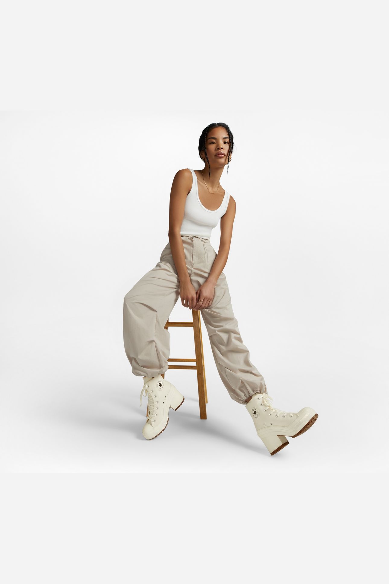 UNISEX CHUCK 70 DE LUXE HEEL HI EGRET/EGRET 5