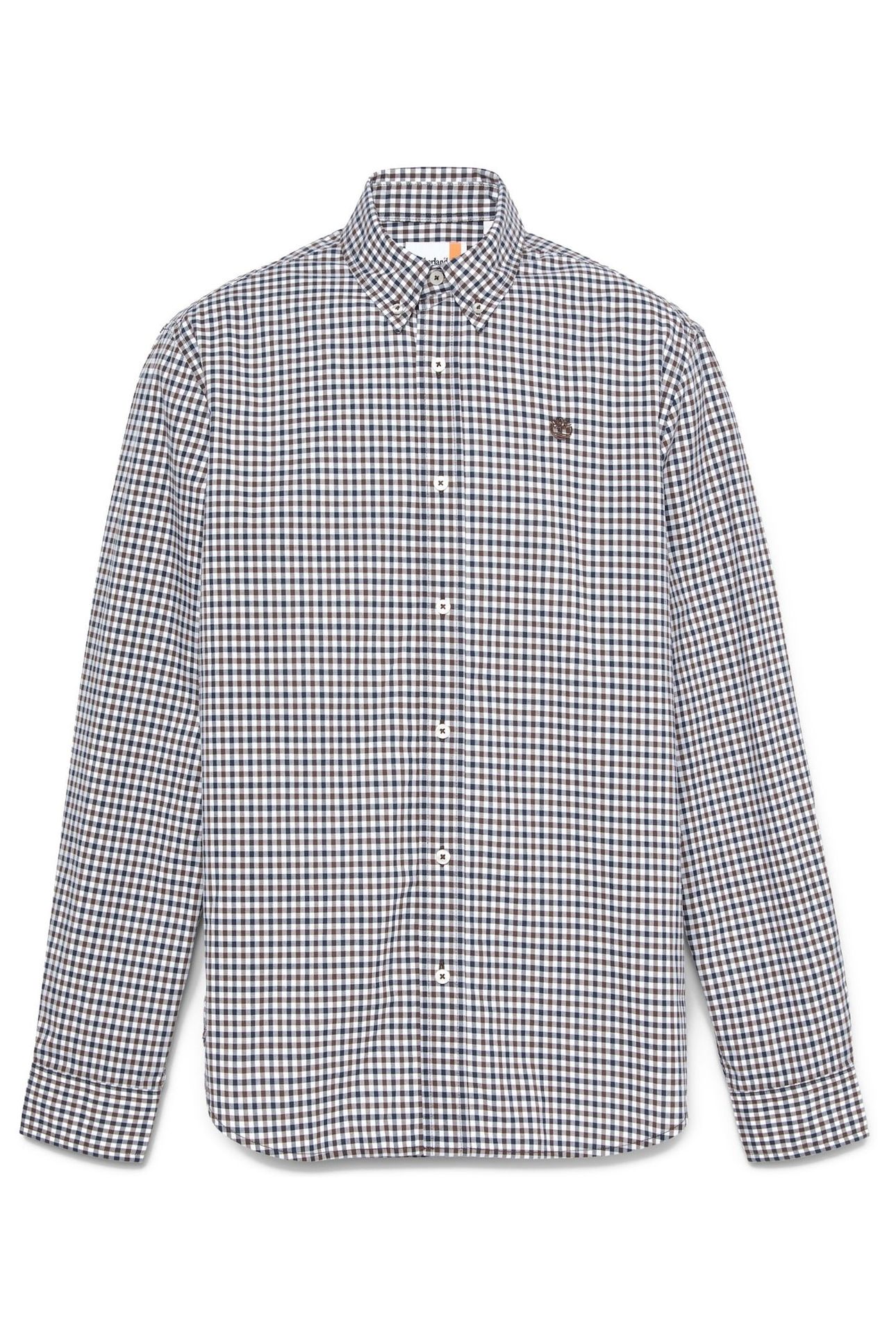 STRETCH POPLIN GINGHAM SHIRT CHOCOLATE BROWN 4