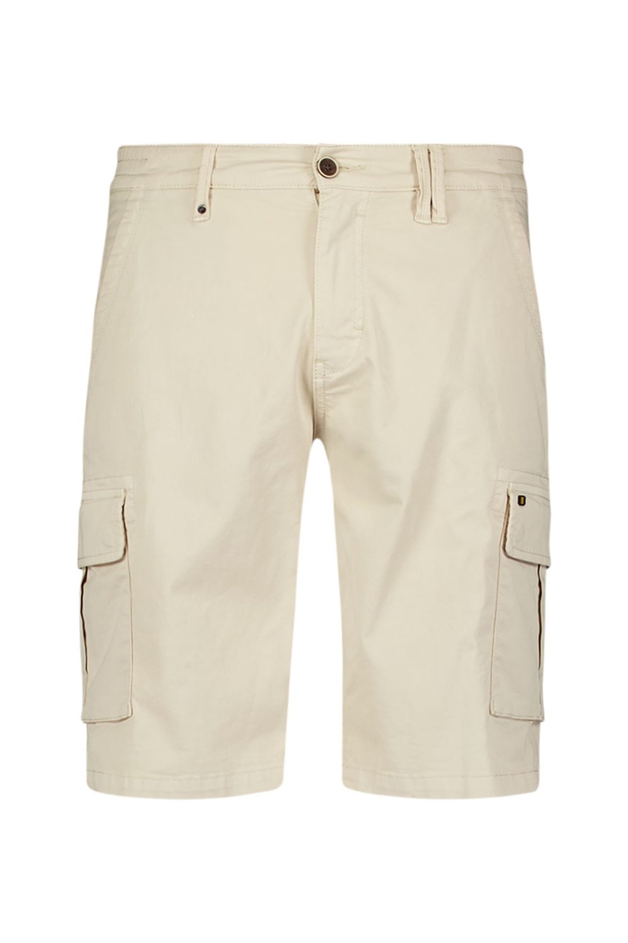 SHORT CARGO GARMENT DYED + STONE WASHED STRETCH CEMENT 4