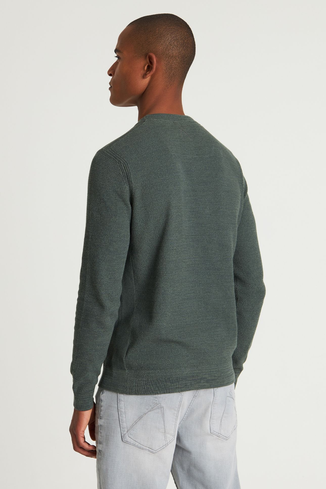 BASAL MIXED PULLOVER BALSAM GREEN 2