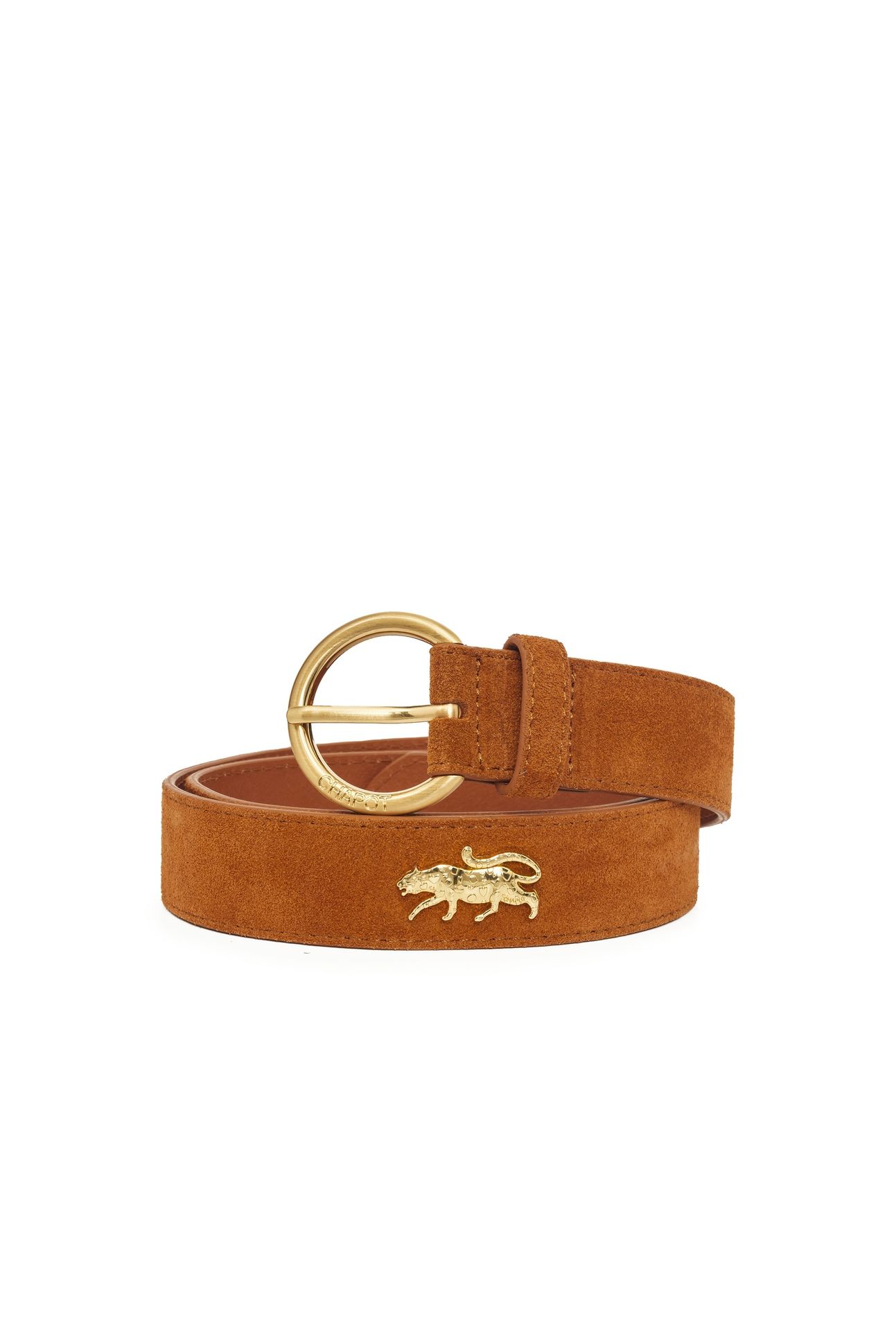 STUDDED LEOPARD BELT BURNT SUGAR 2
