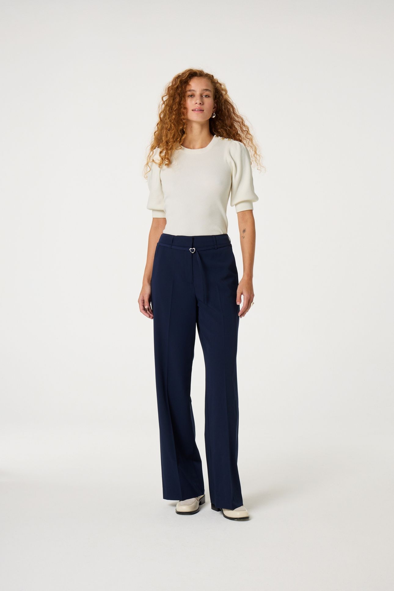 LILLIAN SHORT SLEEVE PULLOVER COSY WHITE 2