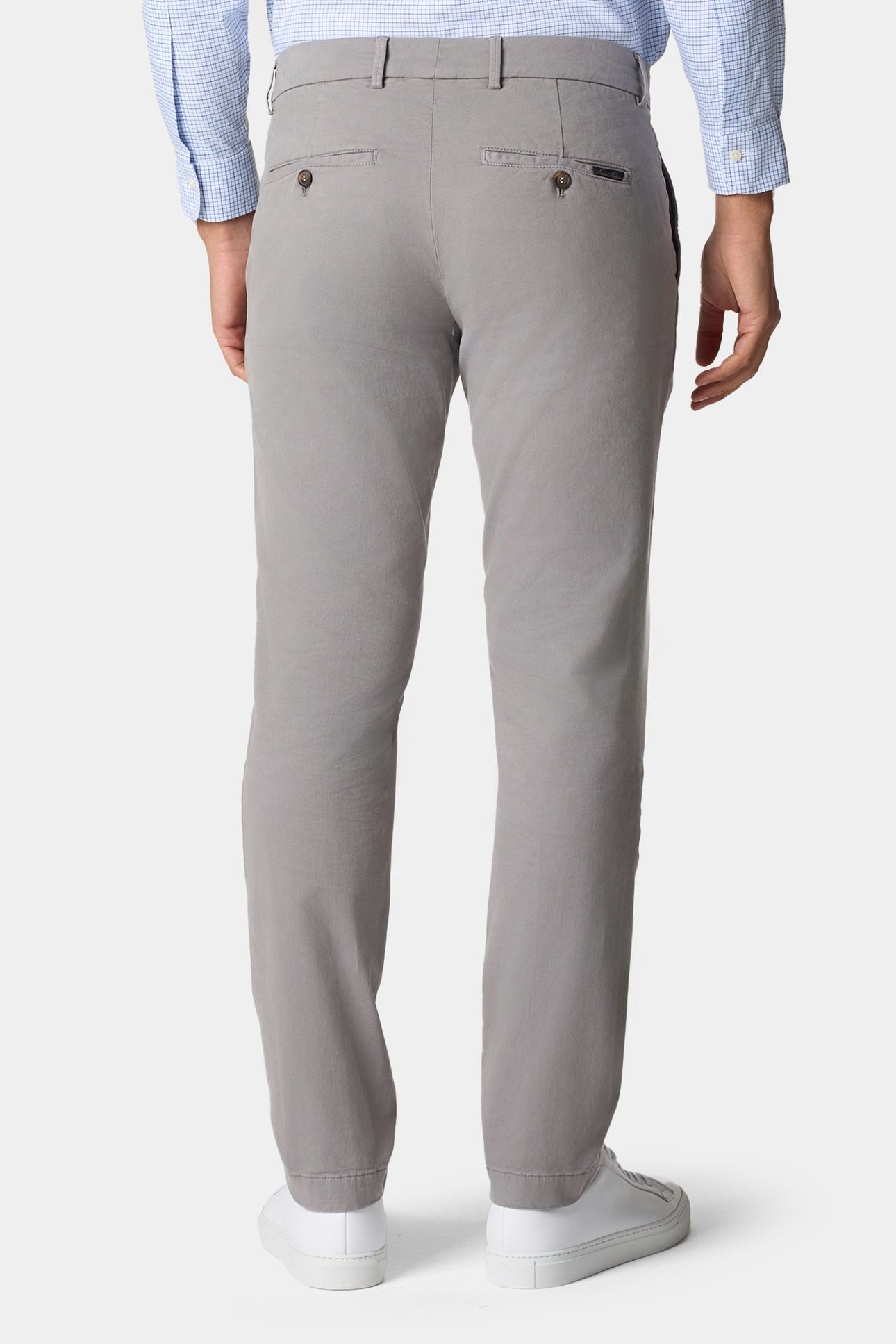 SLIM FIT COTTON CHINOS GREY 3