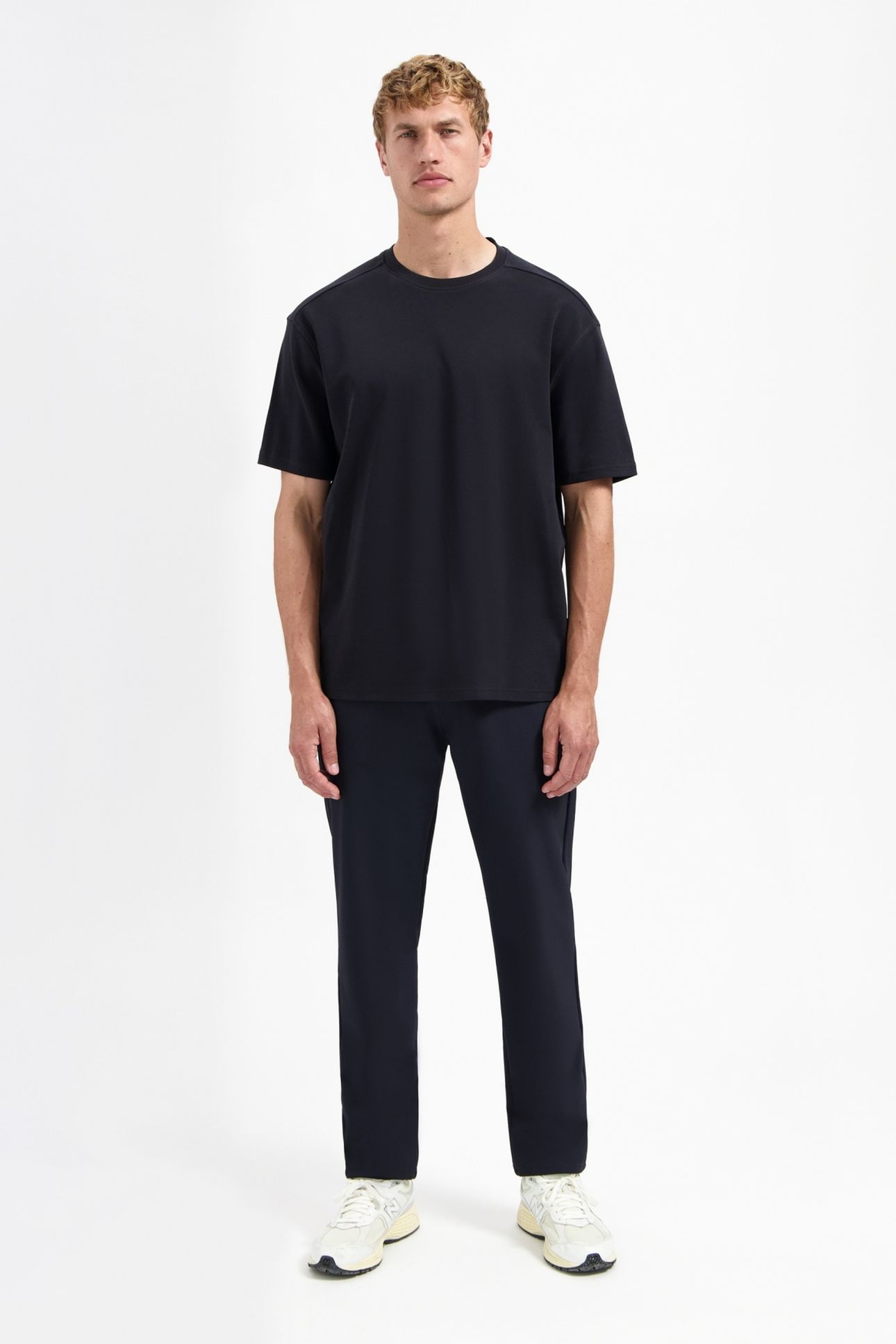 T-SHIRT CREWNECK SOLID HEAVY INTERLOCK BLACK 1