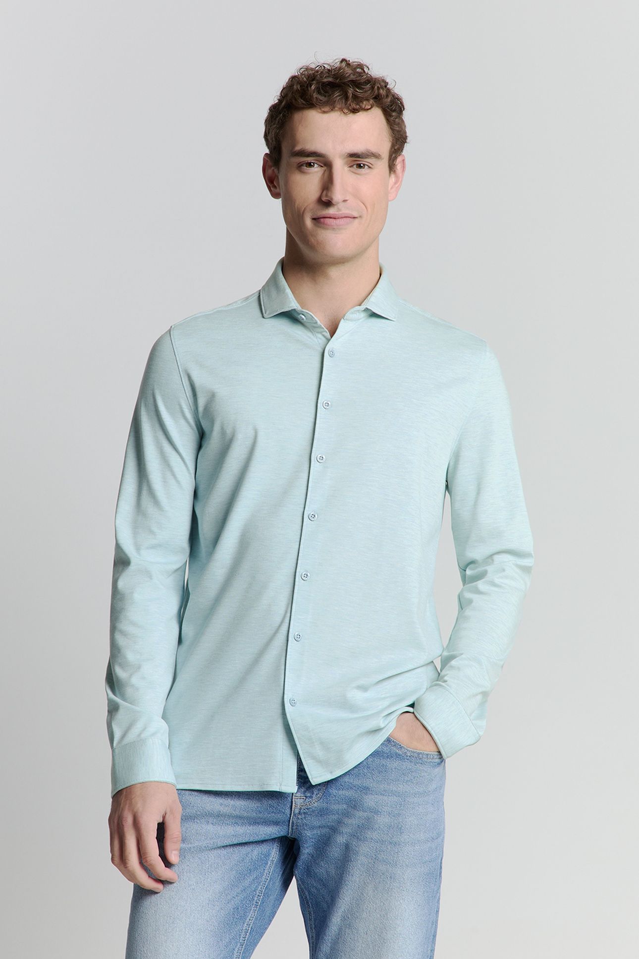 SHIRT JERSEY MELANGE STRETCH ICE 2