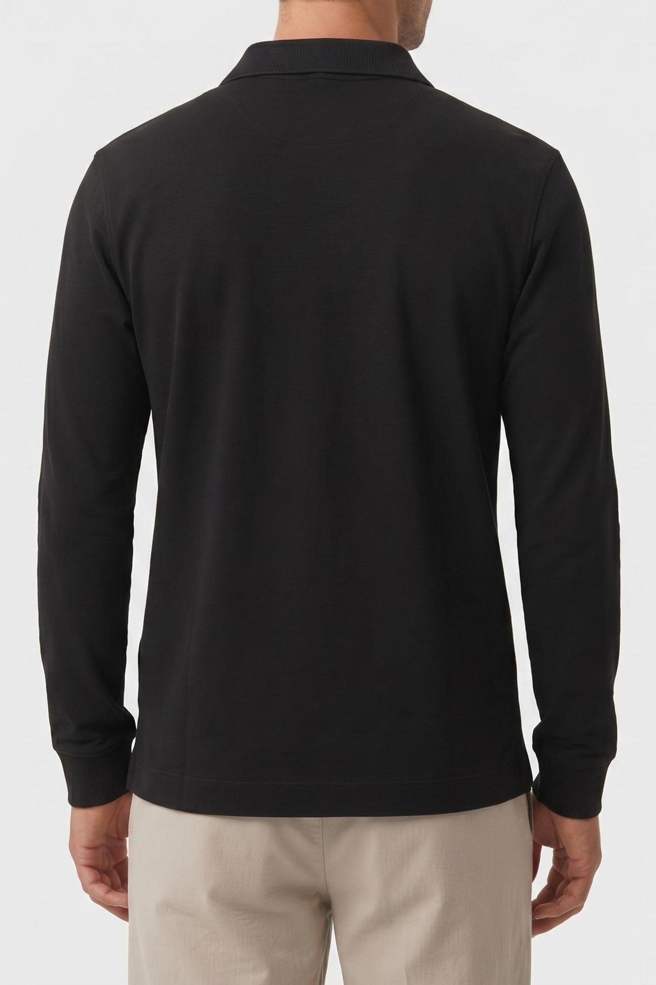 LS LUXE INTERLOCK POLO BLACK 2