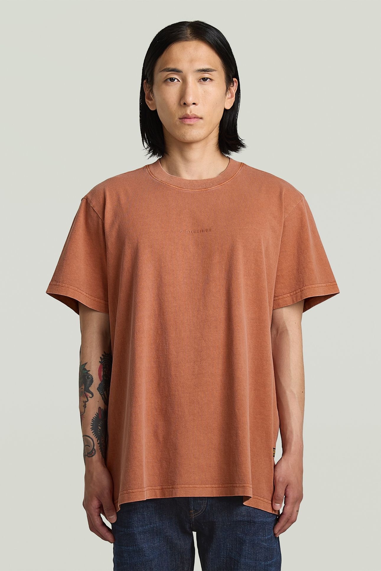 OVERDYED CENTER CHEST LOOSE R T RED 1