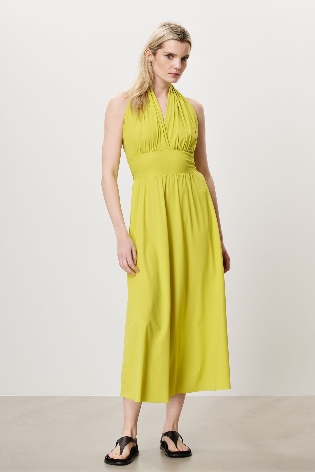 CANNES DRESS LIME GREEN 2